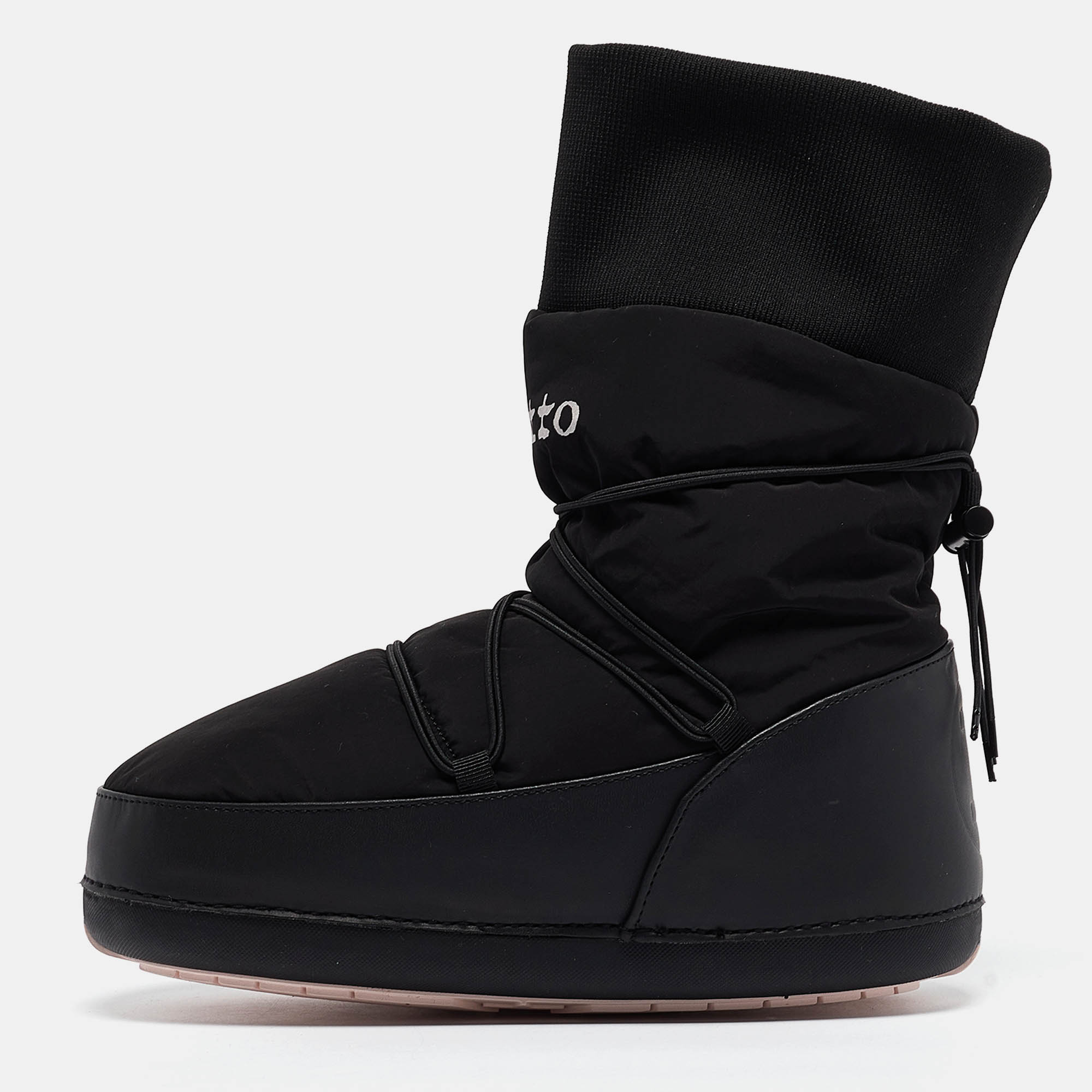 Repetto black nylon getianne boots size 36/37