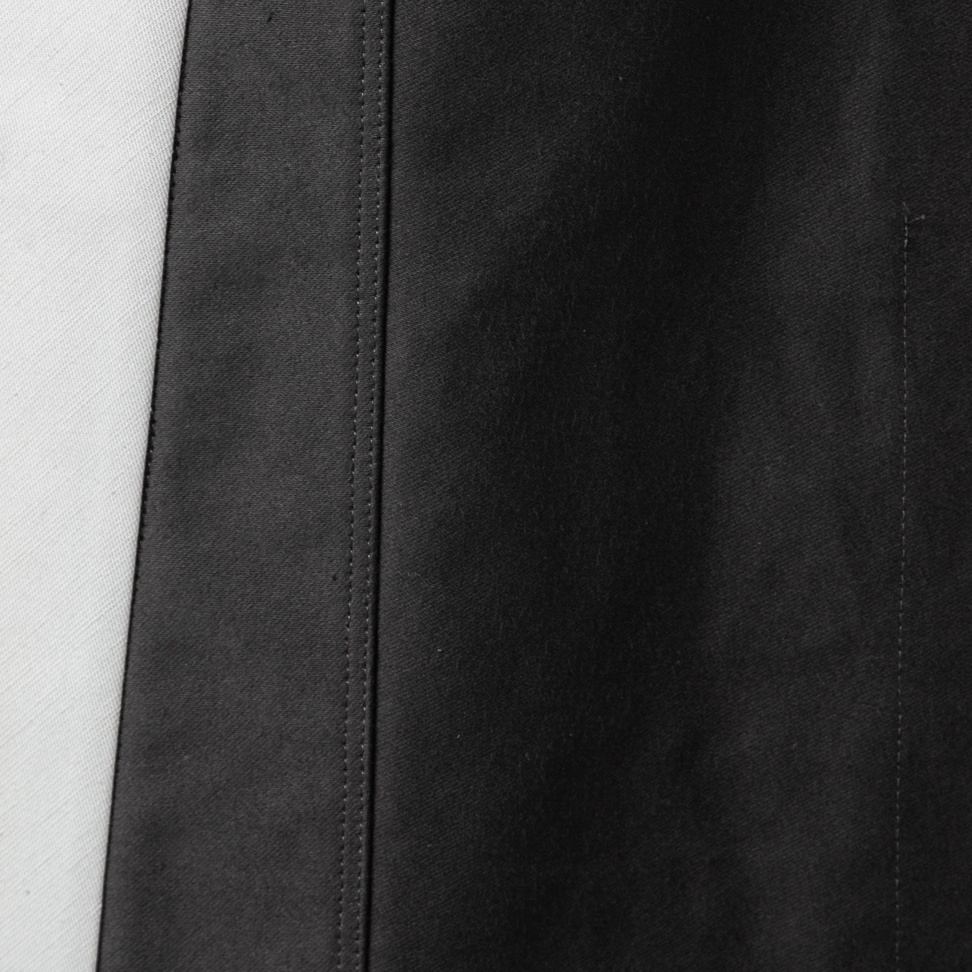 Rick Owens Darkdust Brown Cotton Asymmetric Hem Contrast Trim Sleeveless Jacket S