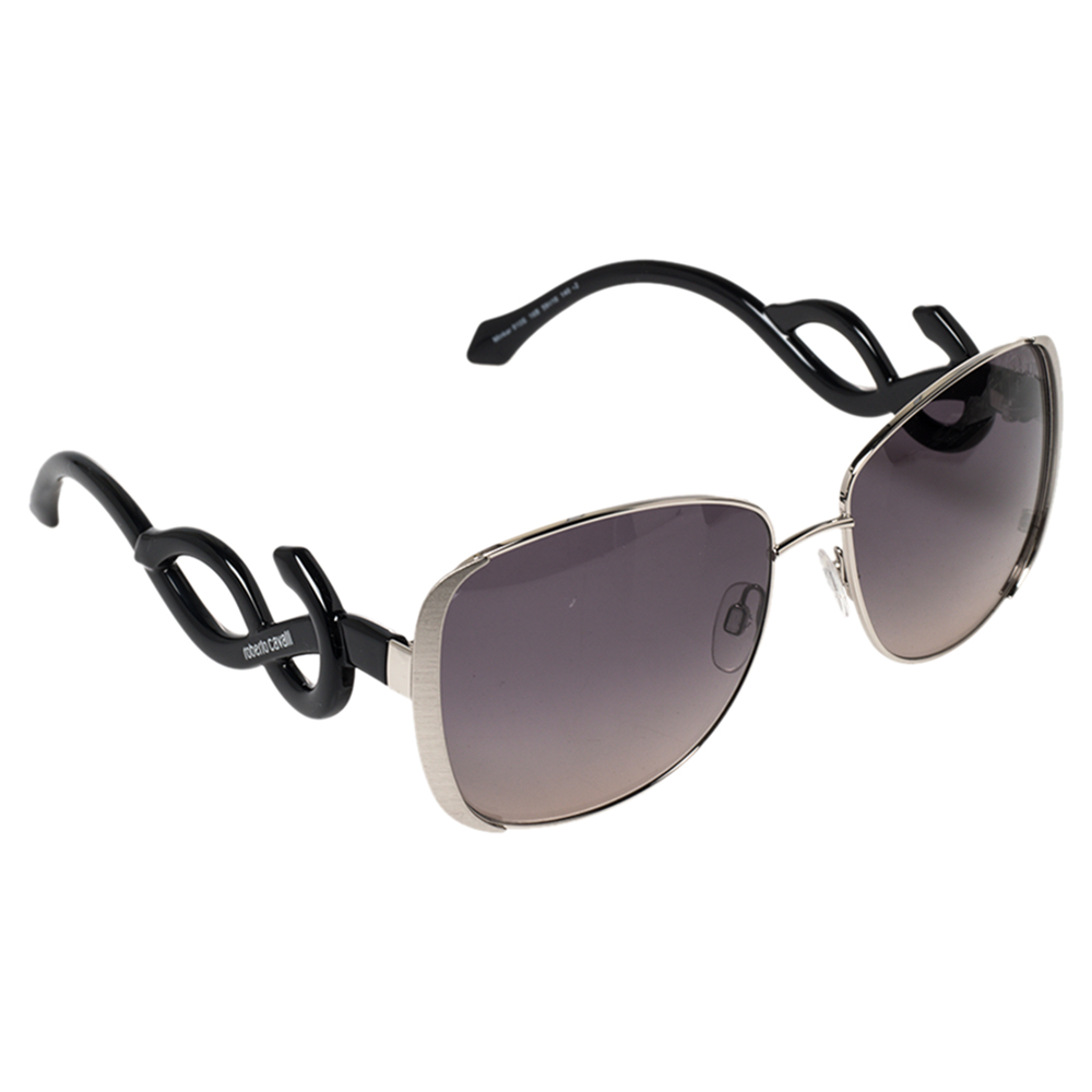 Roberto Cavalli Black Acetate Minkar Square Sunglasses