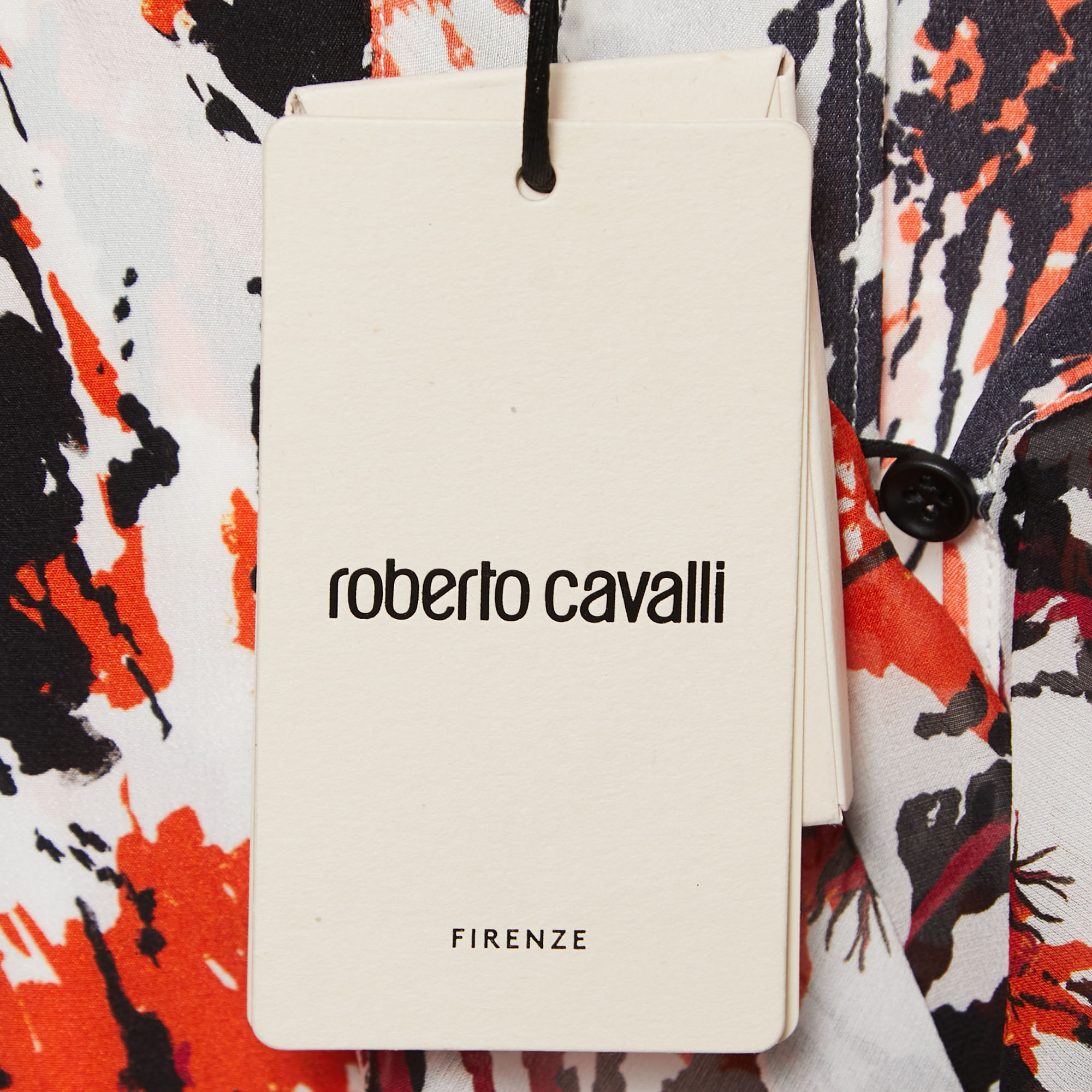 Roberto Cavalli Multicolor Printed Silk Chiffon Maxi Dress M