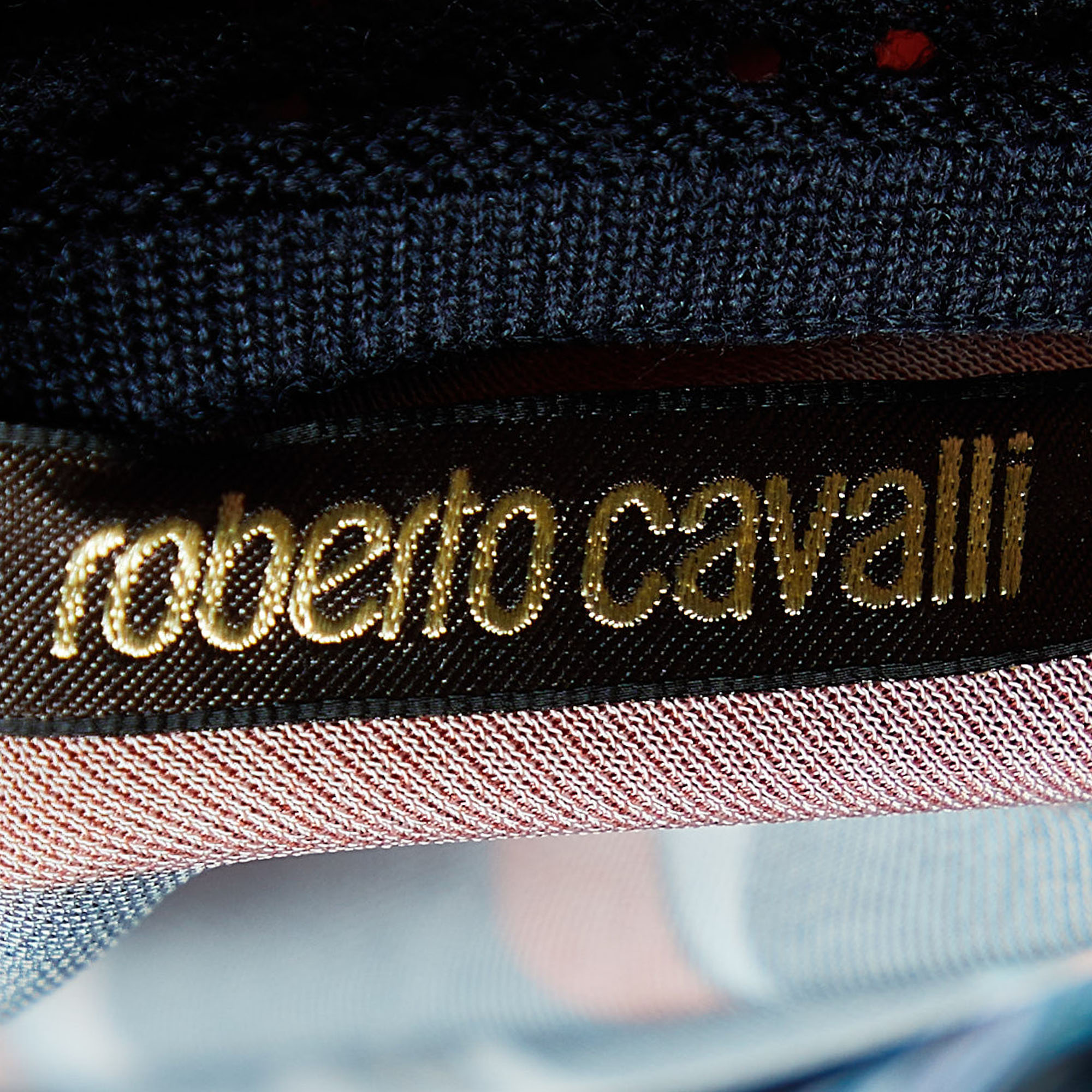 Roberto Cavalli Red Floral Printed Jersey & Knit Trim Mini Dress M