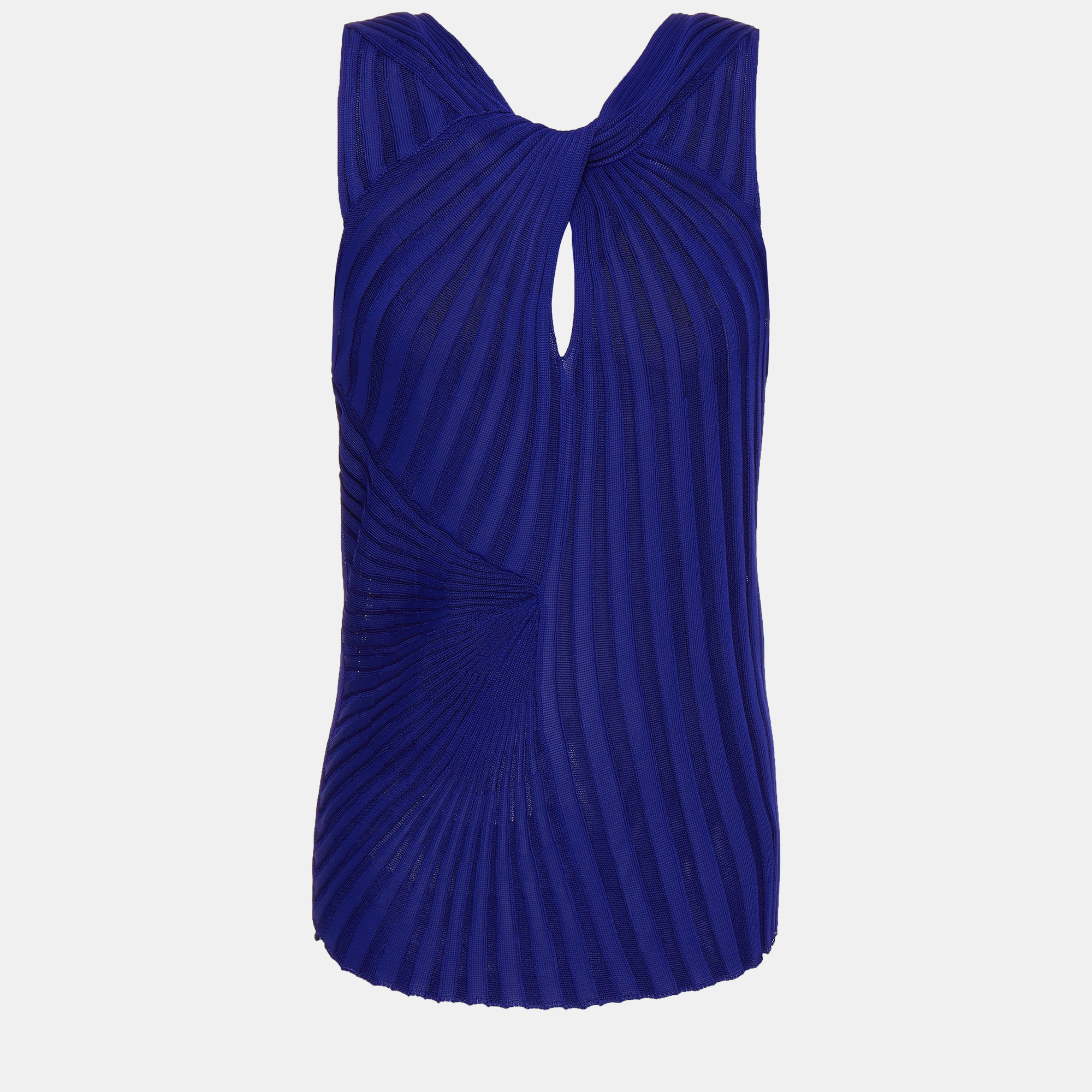 Roberto cavalli blue knit sleeveless top size 42