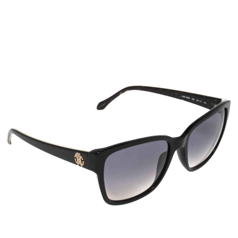 Roberto Cavalli Black & Havana/ Grey Gradient 825S Alsafi Square Sunglasses