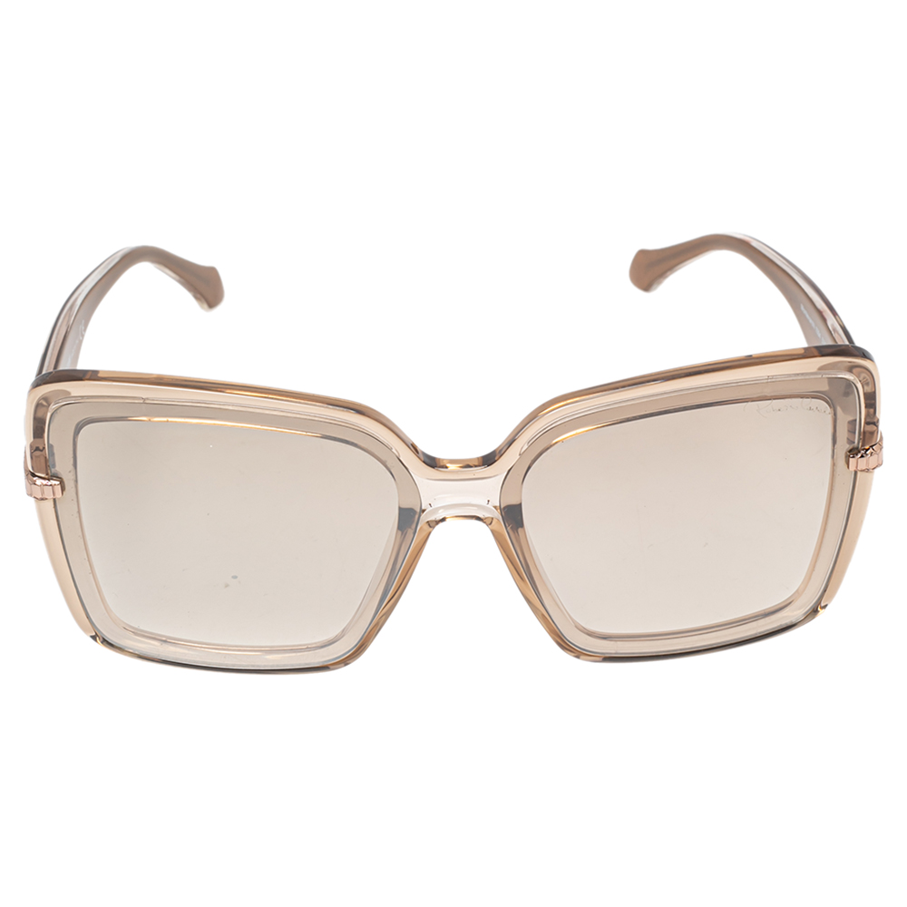 Roberto Cavalli Beige Montevarchi 1094 Gradient Oversized Sunglasses