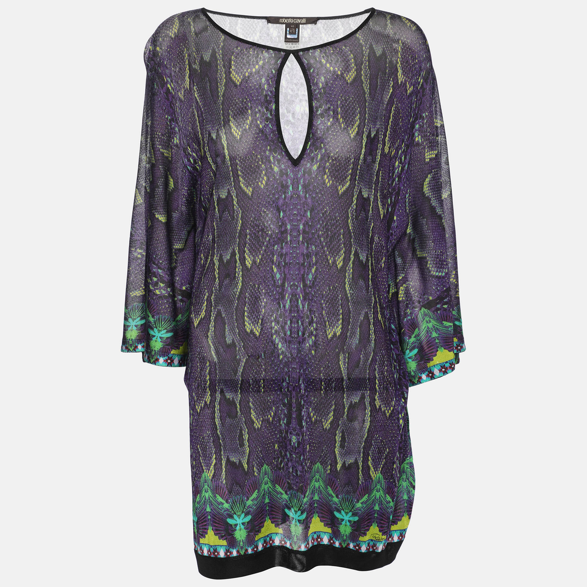 Roberto Cavalli Multicolor Snake Print Viscose Belted Kaftan Top S
Roberto Cavalli Multicolor Snake Print Viscose Belted Kaftan Top S