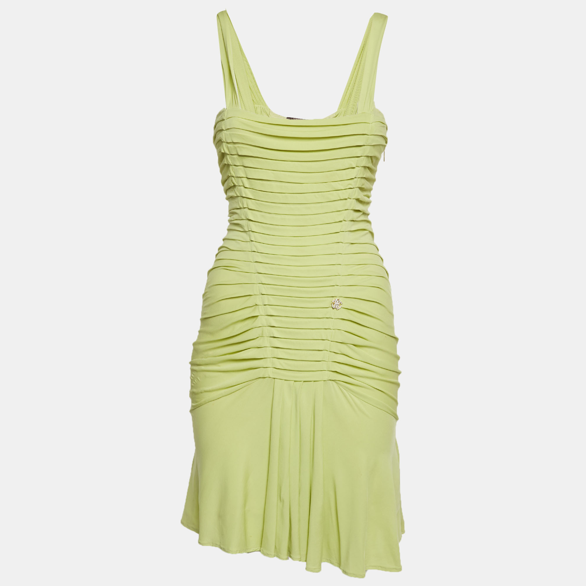 Roberto Cavalli Green Jersey Pleated Mini Dress S
Roberto Cavalli Green Jersey Pleated Mini Dress S