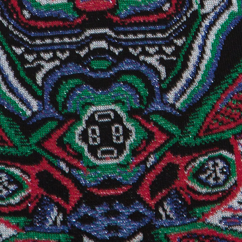 Roberto Cavalli Multicolor Lurex Jacquard Knit Sleeveless Dress S