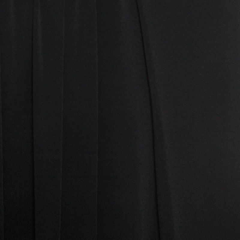 Roberto Cavalli Black Knit Gathered Detail Skirt S