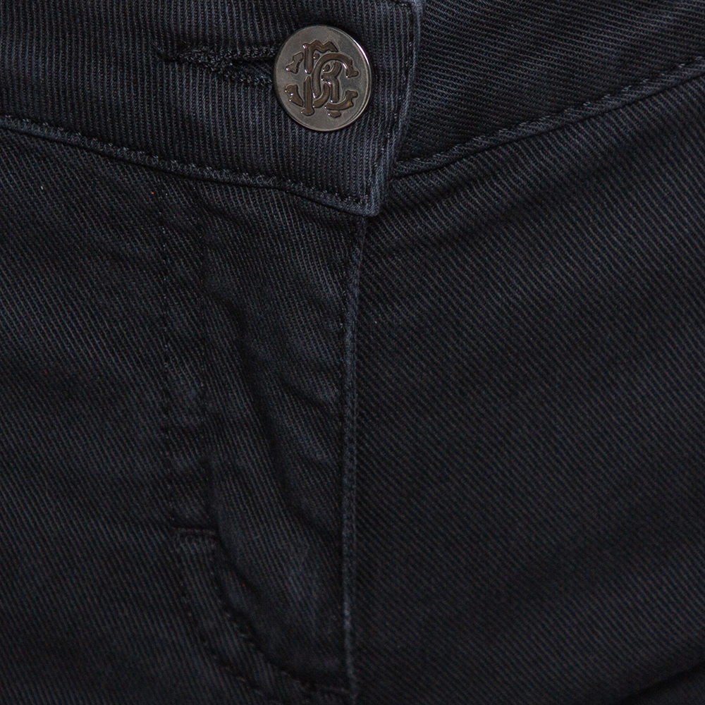Roberto Cavalli Black Denim Sequin Embellished Jeans S