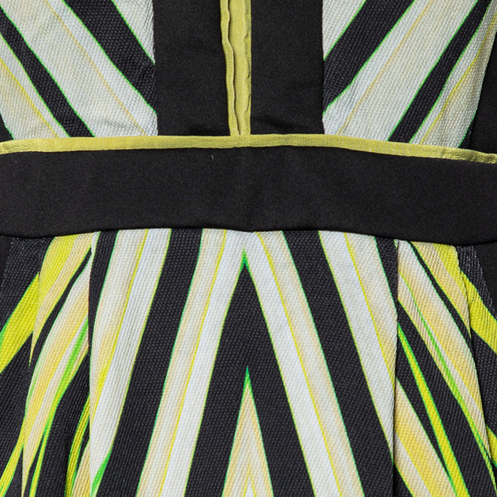 Roberto Cavalli Black Printed Knit Sleeveless Dress S