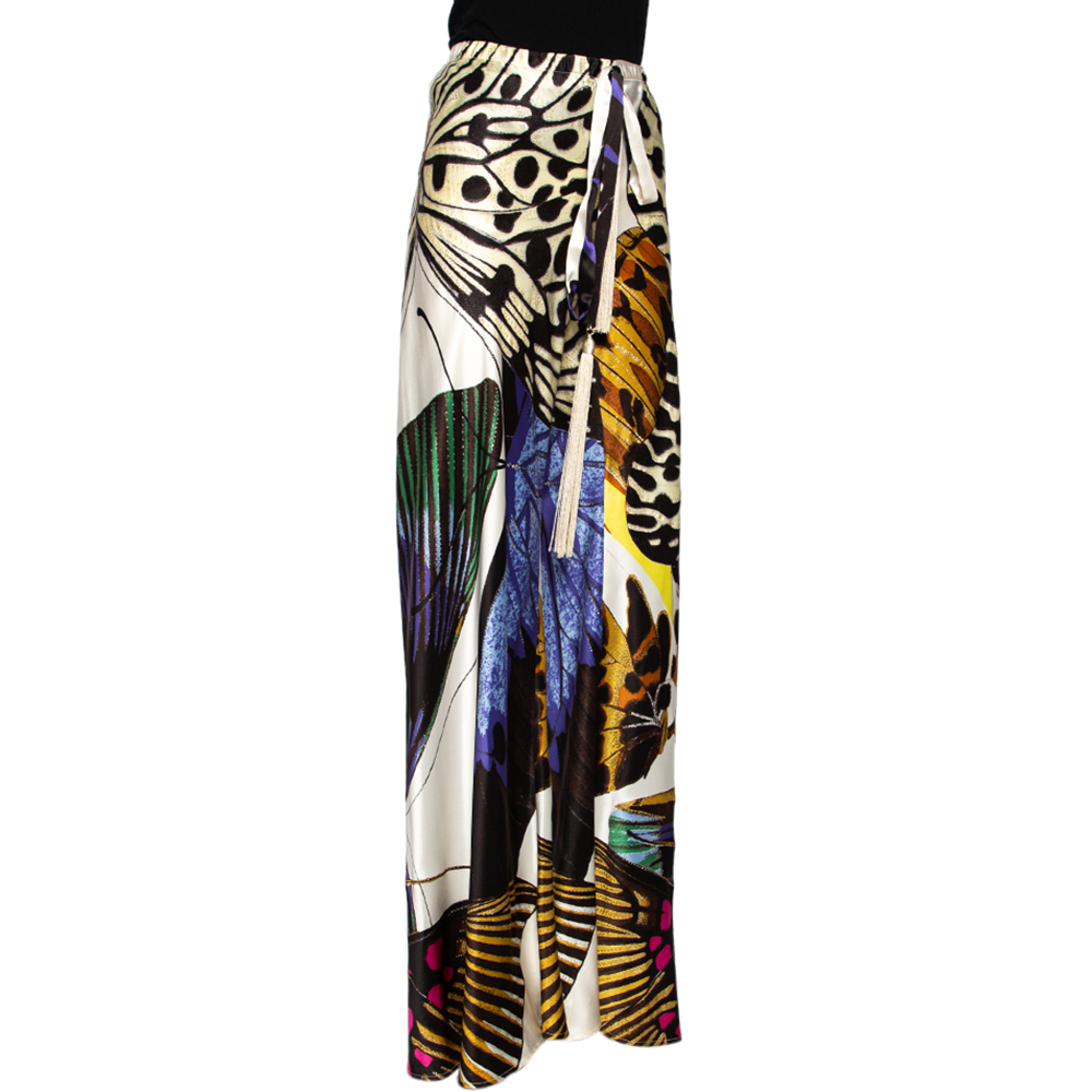 Roberto Cavalli Multicolored Butterfly Print Silk Palazzo Pants, Multicolor
Roberto Cavalli Multicolored Butterfly Print Silk Palazzo Pants, Multicolor