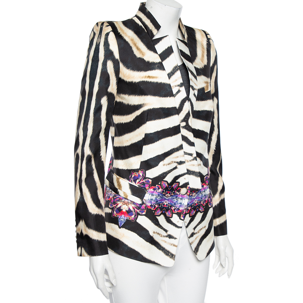 Roberto Cavalli Multicolored Printed Silk Single Breasted Blazer, Multicolor
Roberto Cavalli Multicolored Printed Silk Single Breasted Blazer, Multicolor