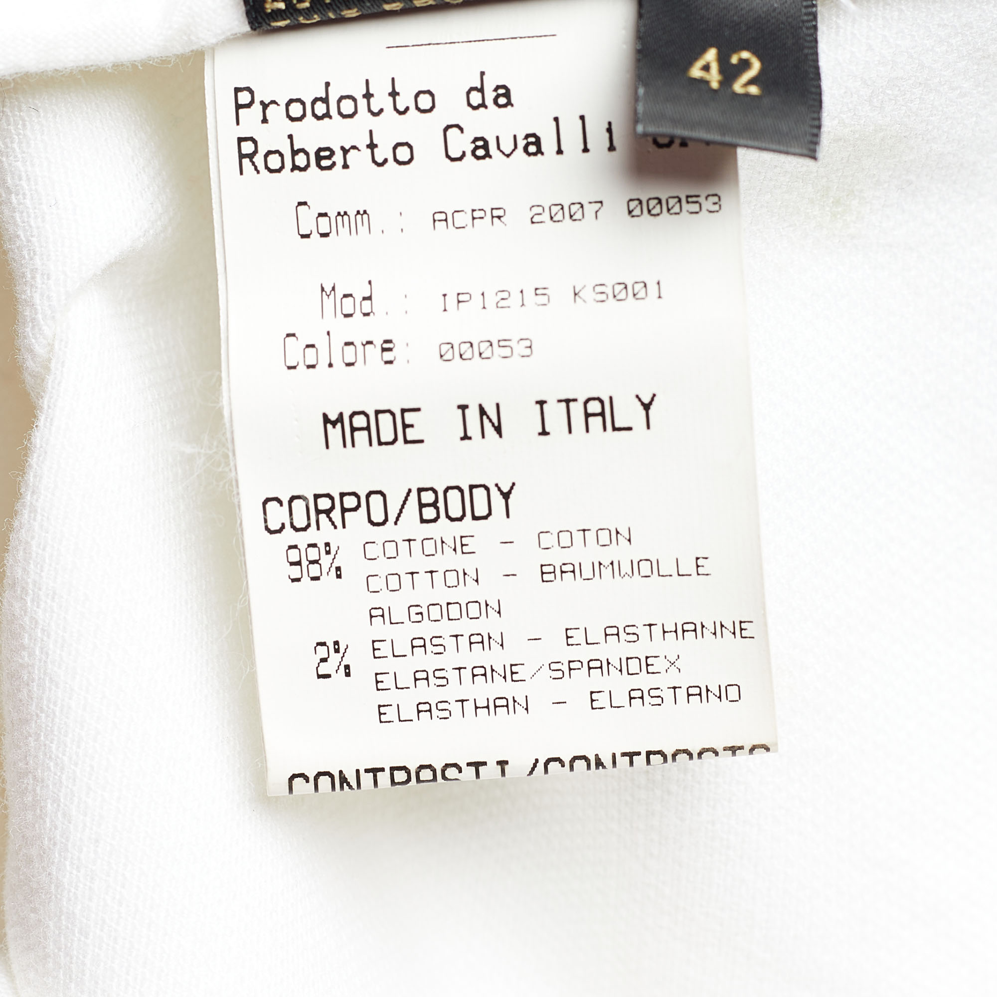 Roberto Cavalli White Denim Straight Fit Jeans Waist 30