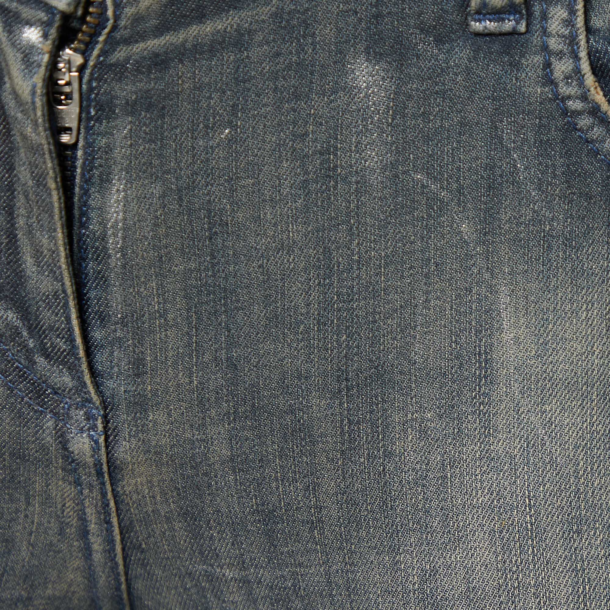 Roberto Cavalli Light Blue Faded Denim Skinny Jeans M
