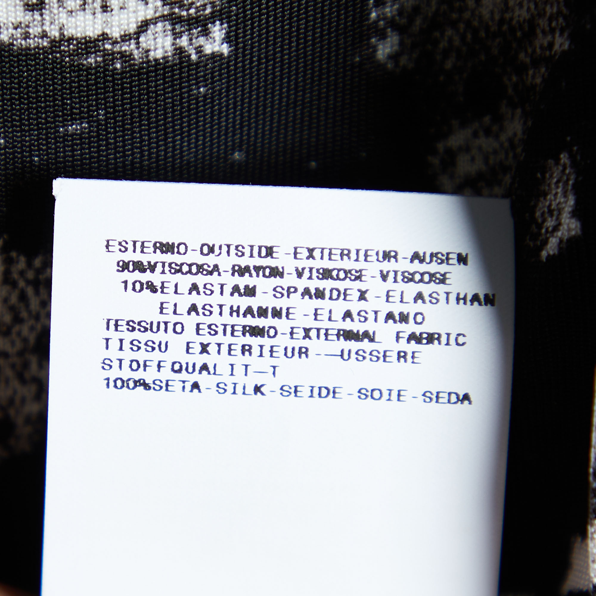 Roberto Cavalli Black Printed Jersey Crossback Tie Detail Top S