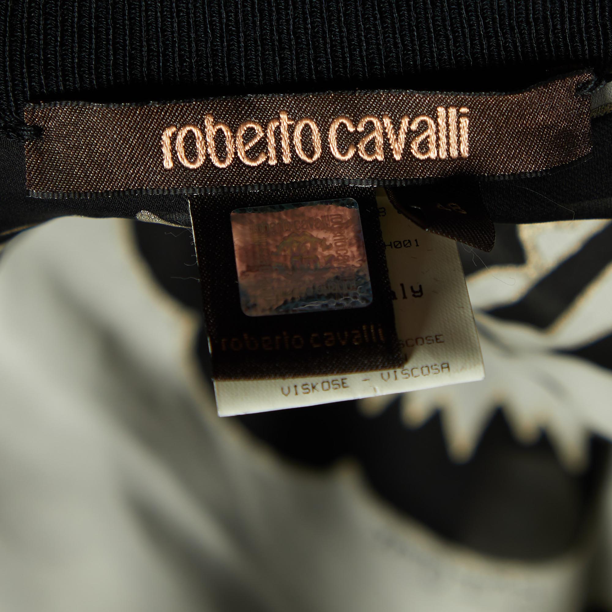 Roberto Cavalli Black Knit & Silk Lined Shrug L