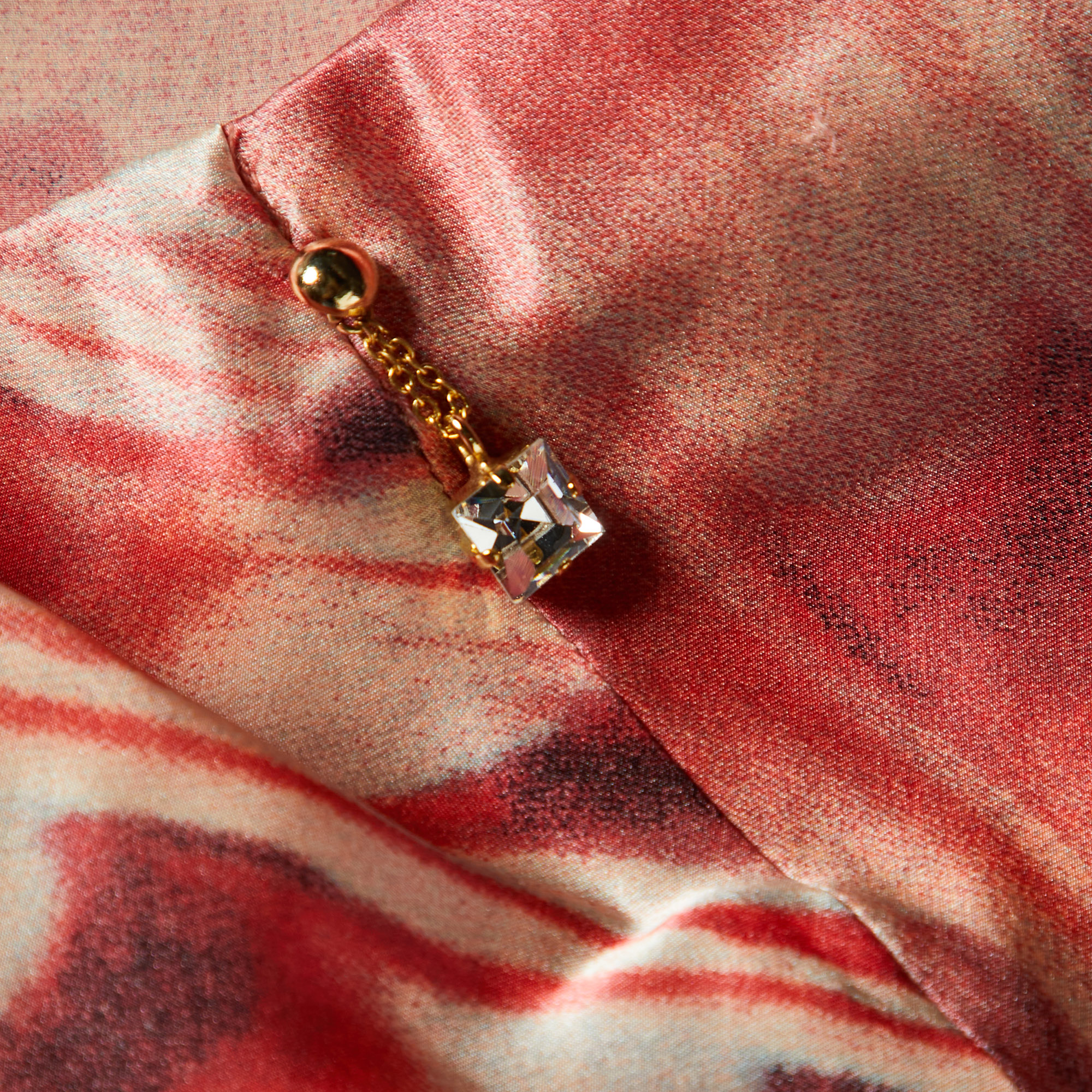 Roberto Cavalli Pink Printed Jersey Cami Top & Silk Satin Pants XL/M