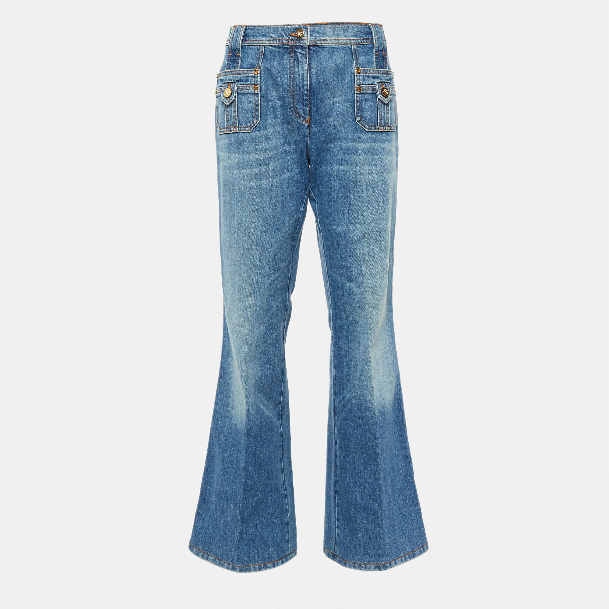 

Roberto Cavalli Blue Denim High Waist Flared Jeans  Waist 28