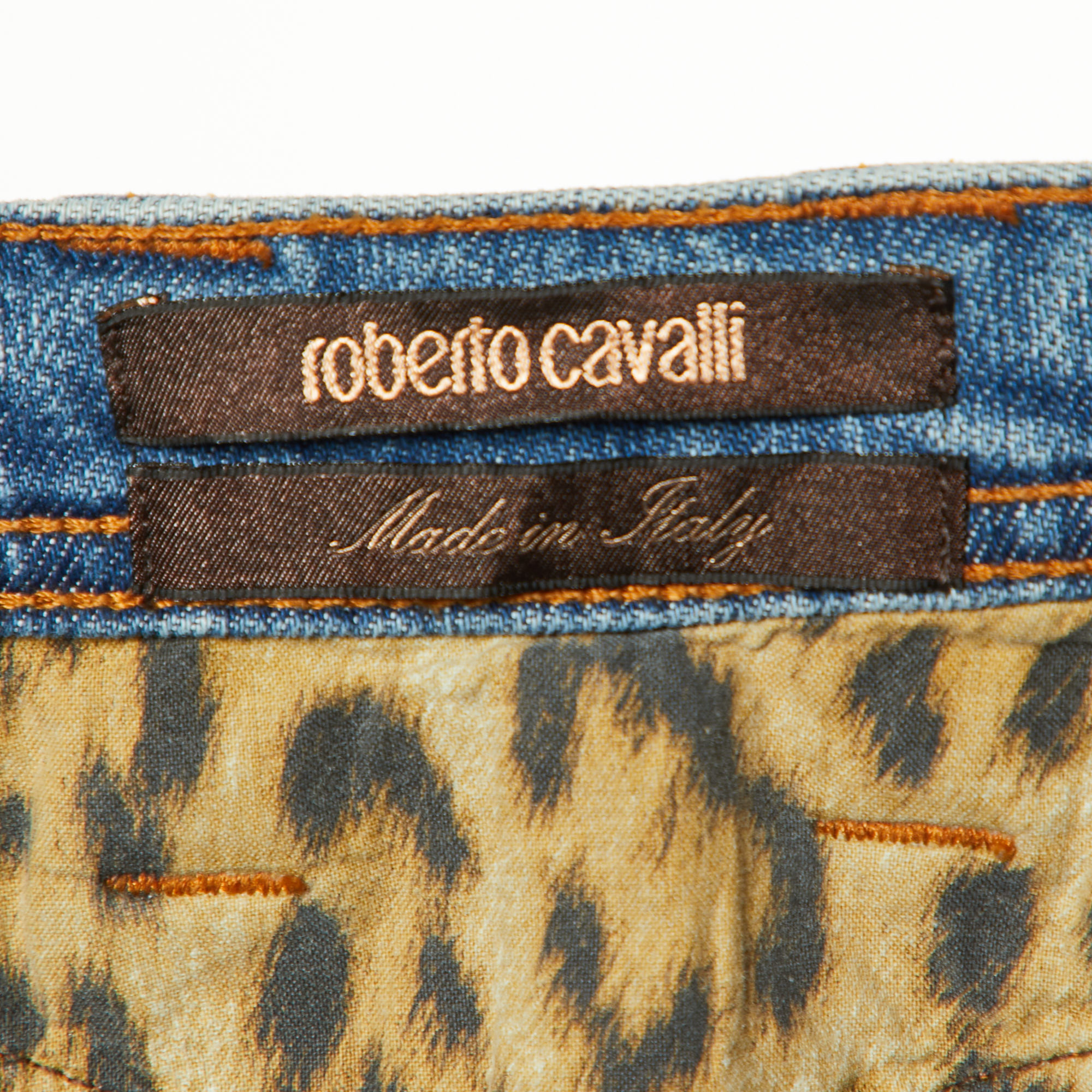 Roberto Cavalli Blue Denim High Waist Flared Jeans M Waist 28