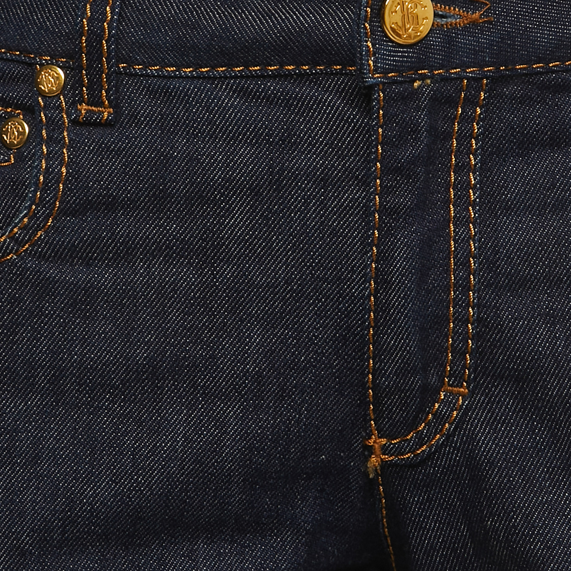 Roberto Cavalli Dark Blue Denim Flared Jeans M Waist 32