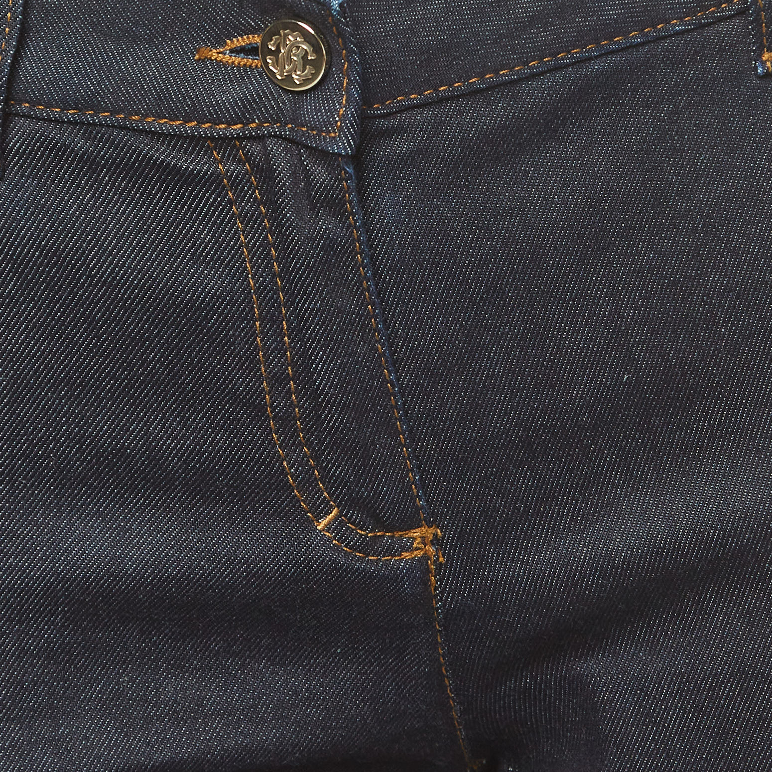 Roberto Cavalli Navy Blue Denim Flared Jeans M Waist 30