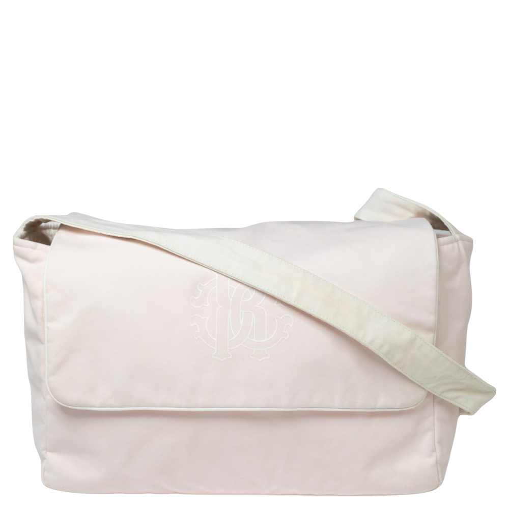 Roberto Cavalli Baby Pink Cotton Diaper Bag