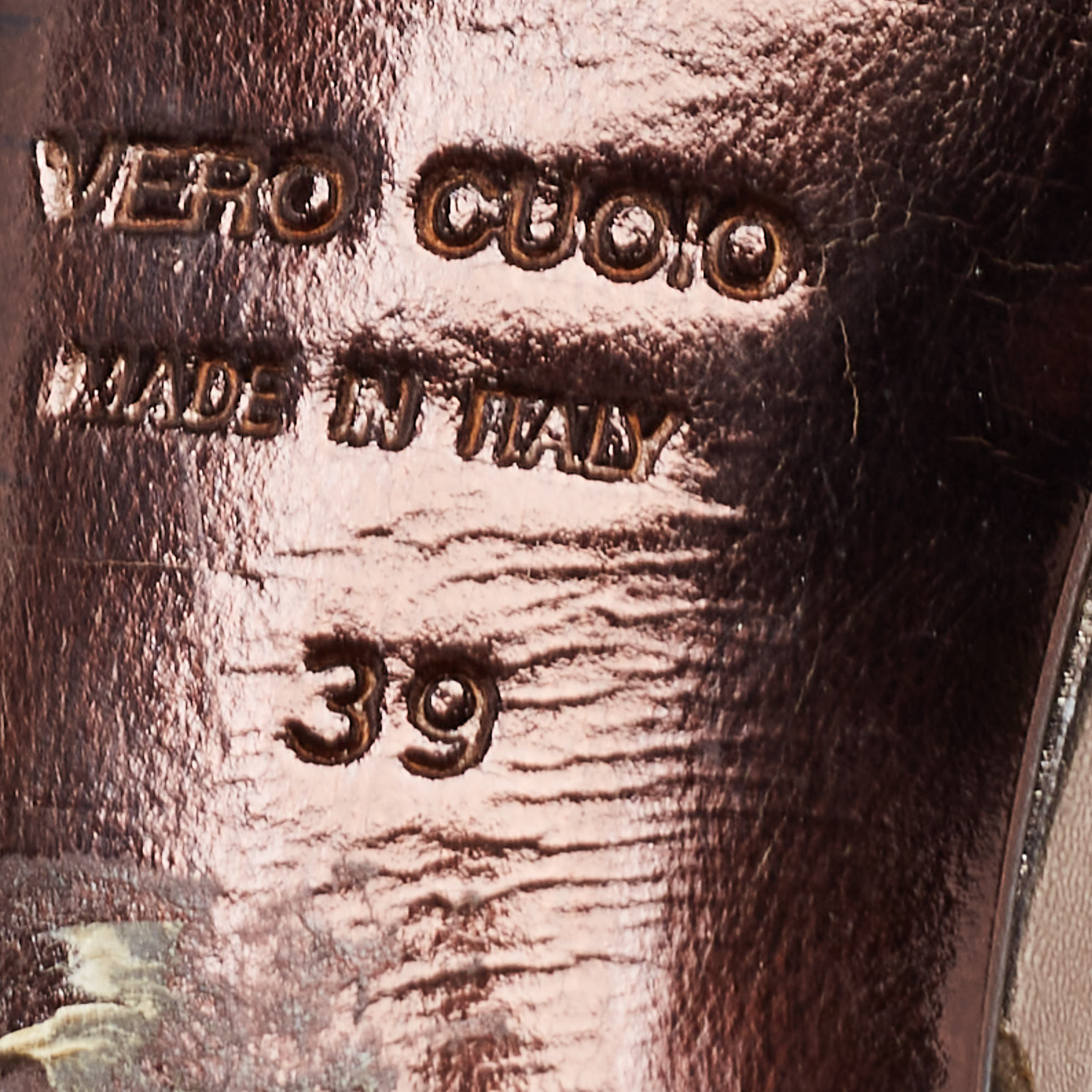 Roberto Cavalli Metallic Grey Leather Slingback Sandals Size 39