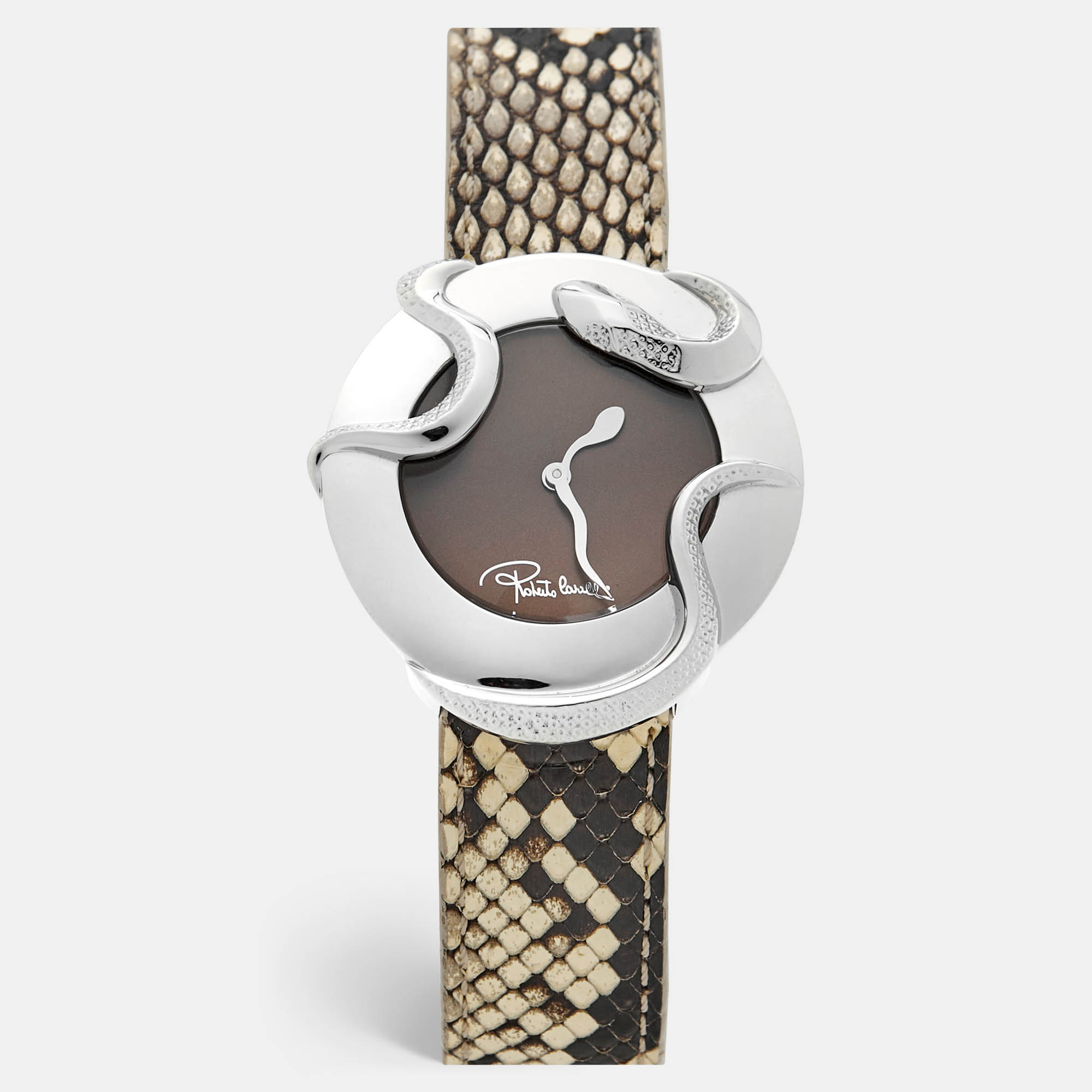 Roberto Cavalli Brown Stainless Steel Python Leather Snake SWL010 Women's Wristwatch
Roberto Cavalli Brown Stainless Steel Python Leather Snake SWL010 Women's Wristwatch