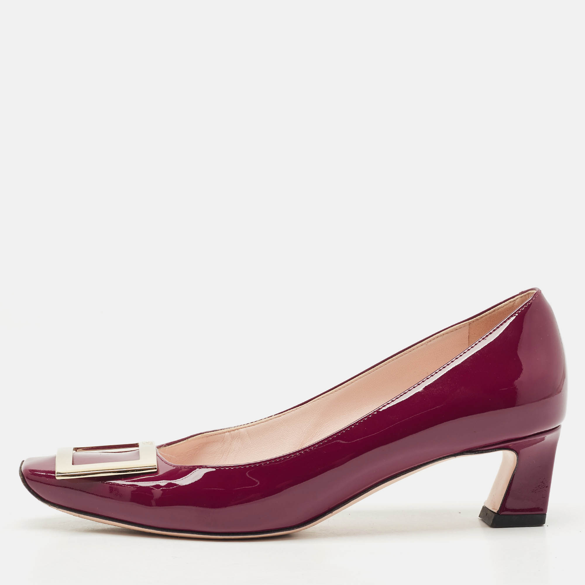 Roger Vivier Burgundy Patent Leather Trompette Pumps Size 37 - Roger Vivier - Modalova