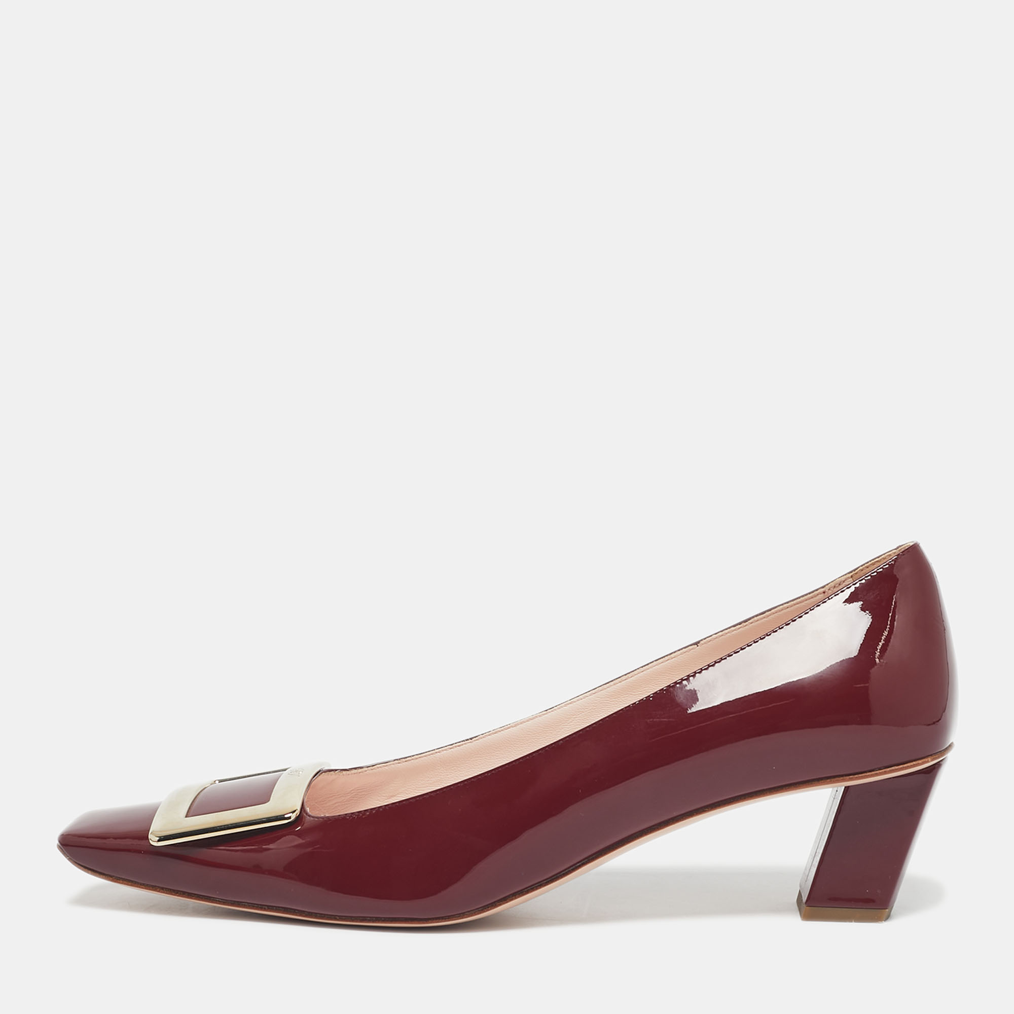 Roger Vivier Burgundy Patent Leather Trompette Pumps Size 41 - Roger Vivier - Modalova