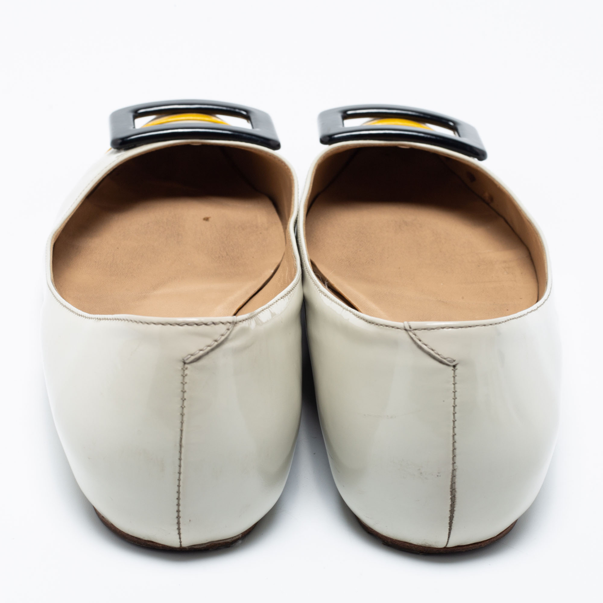 Roger Vivier Tri-Color Patent Leather Trompette Ballet Flats Size 36