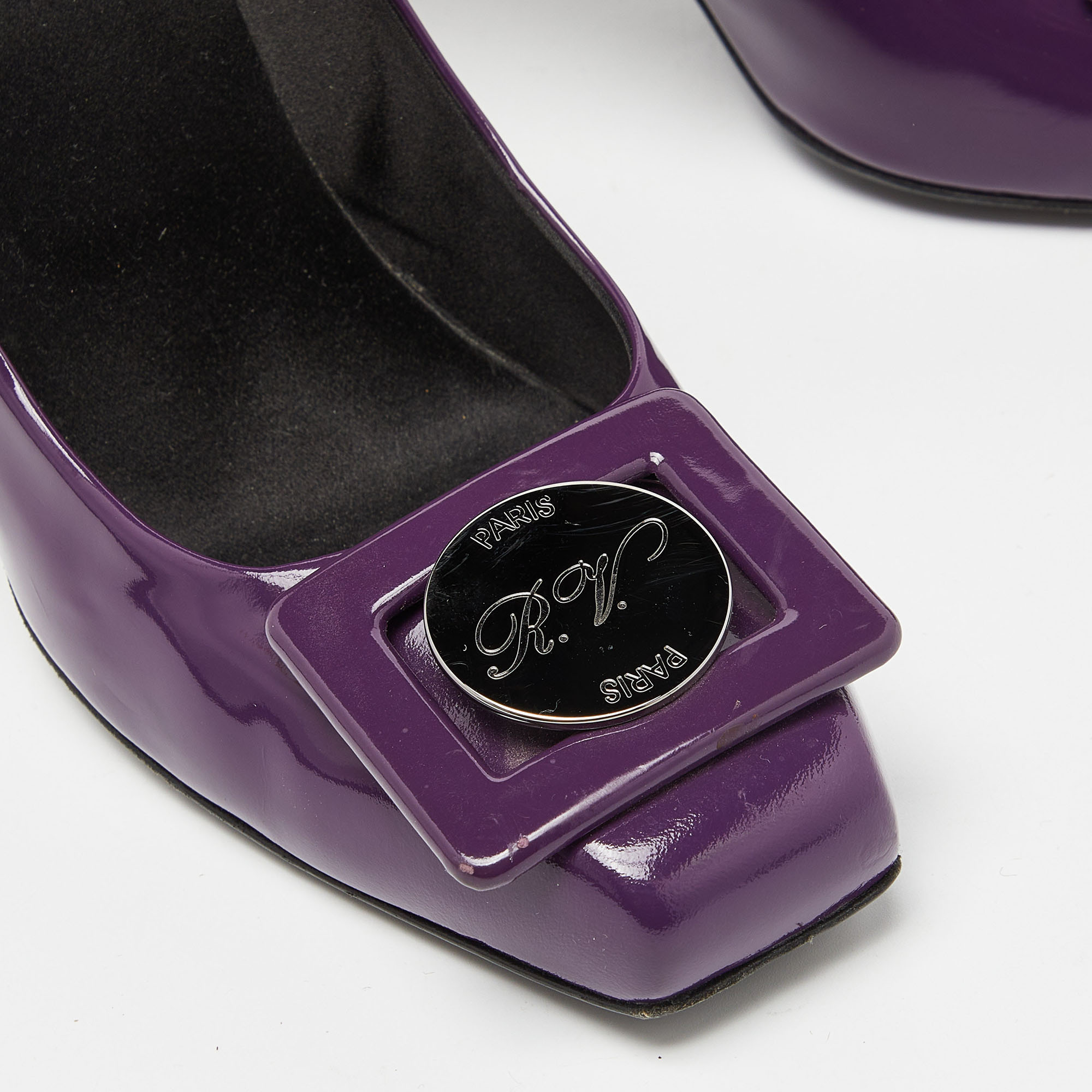 Roger Vivier Purple Patent Leather Pumps Size 38