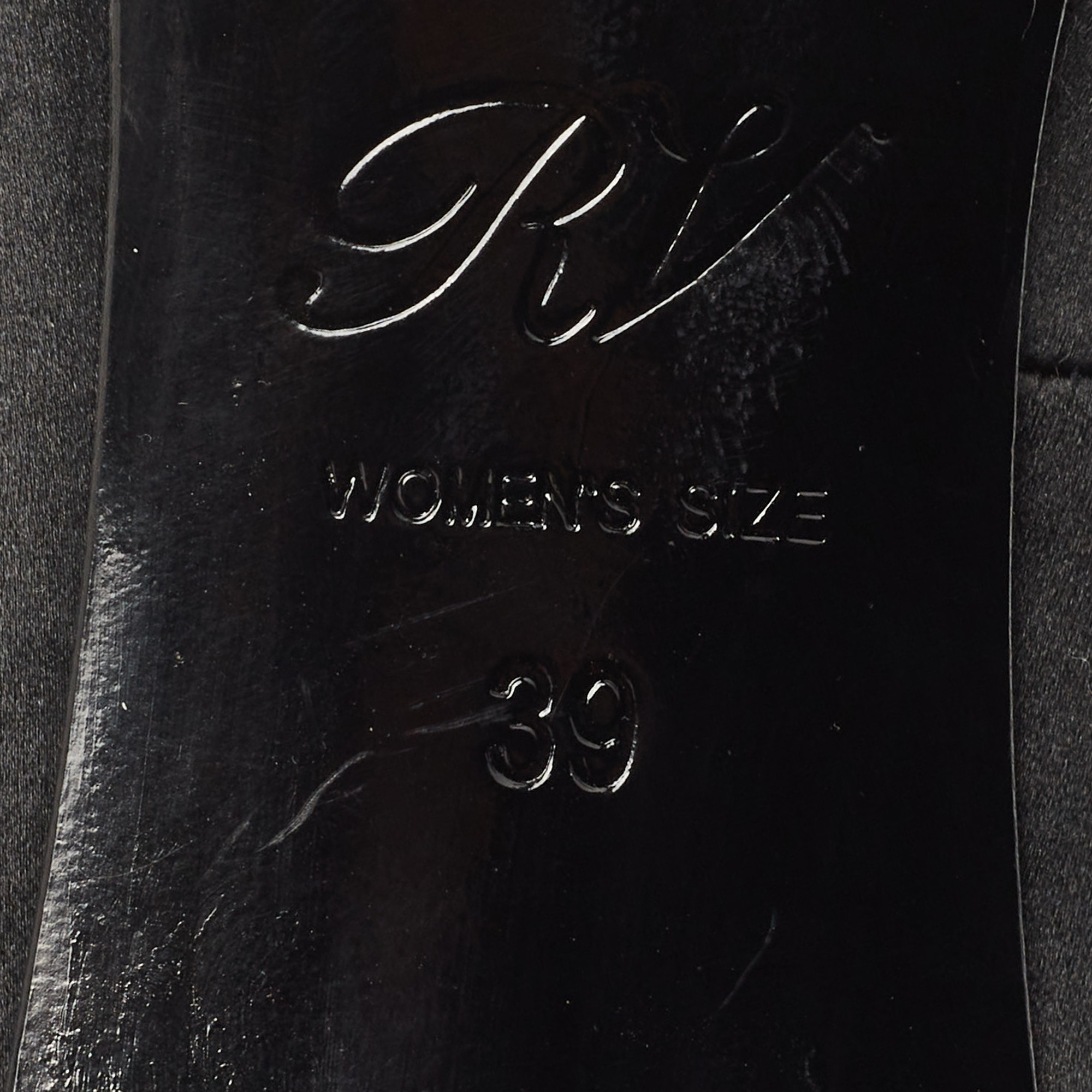 Roger Vivier Black Satin Embellished Pumps Size 39