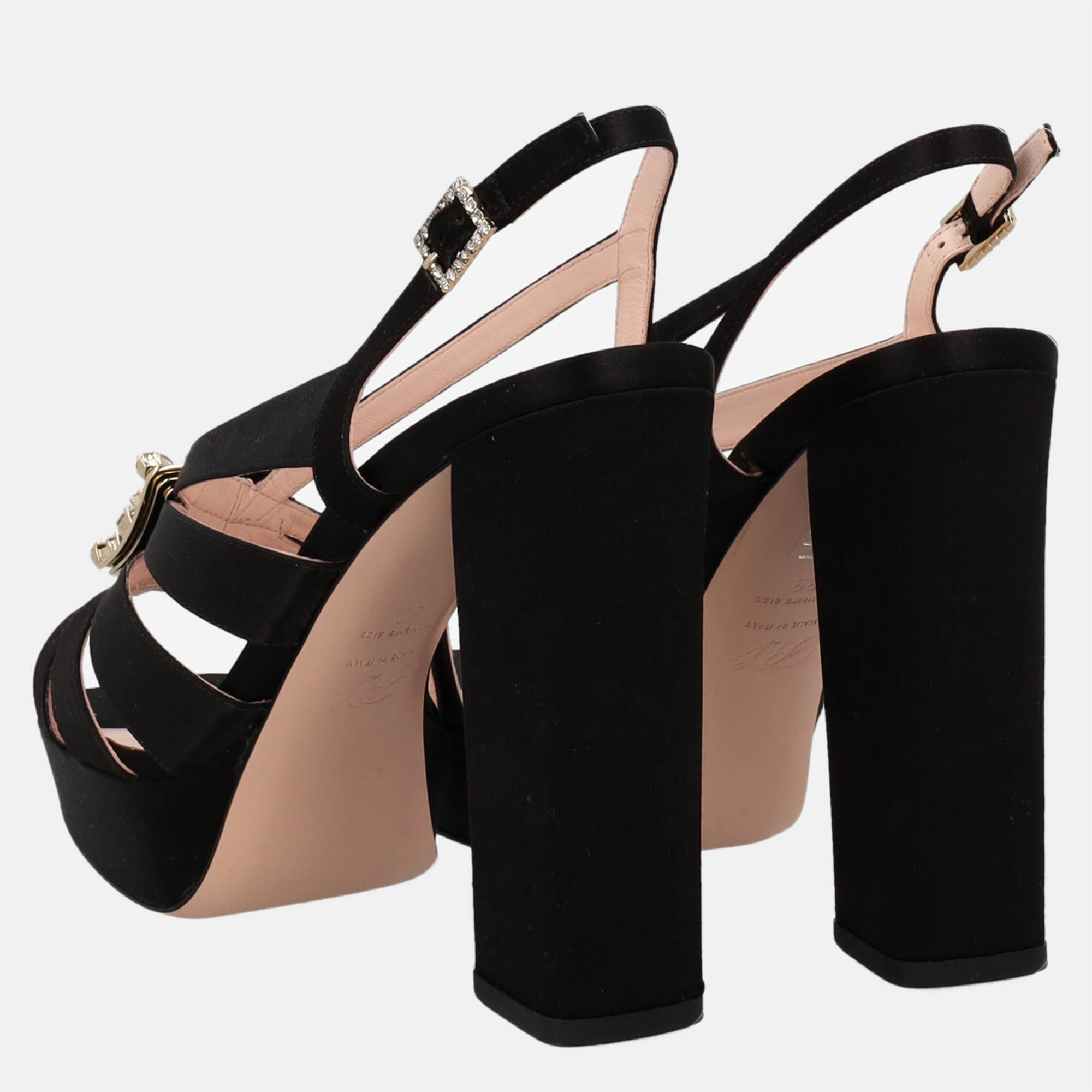 Roger Vivier  Women's Fabric Sandals - Black - EU 39