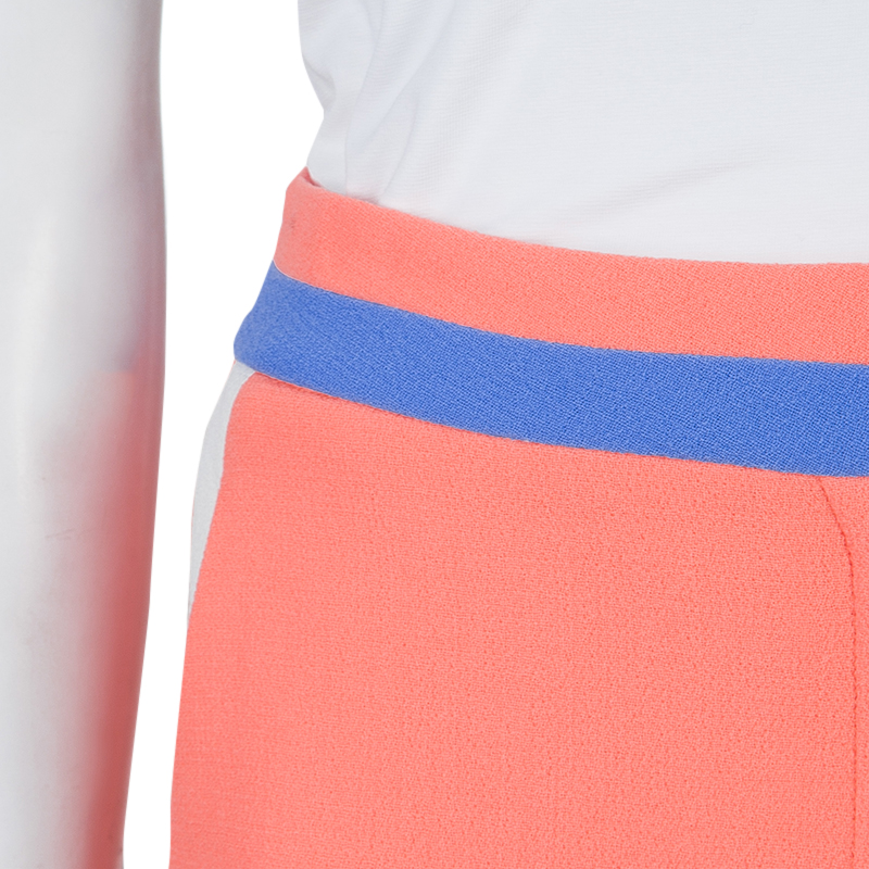 Roksanda Ilincic Neon Orange Wool Shorts S