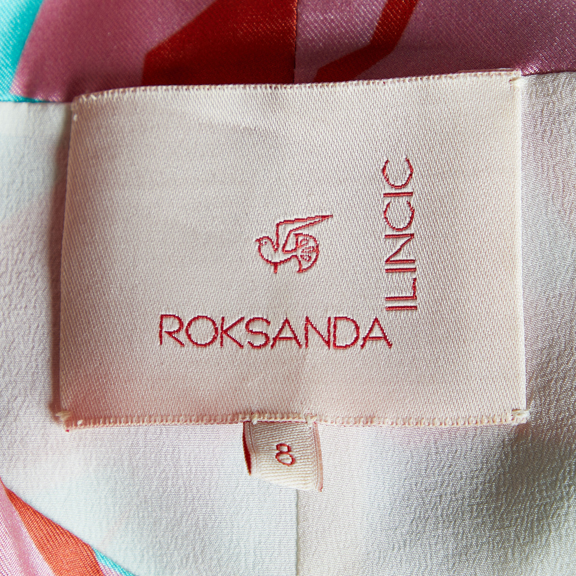 Roksanda Ilincic Red Floral Printed Silk Sleeveless Peplum Top S
