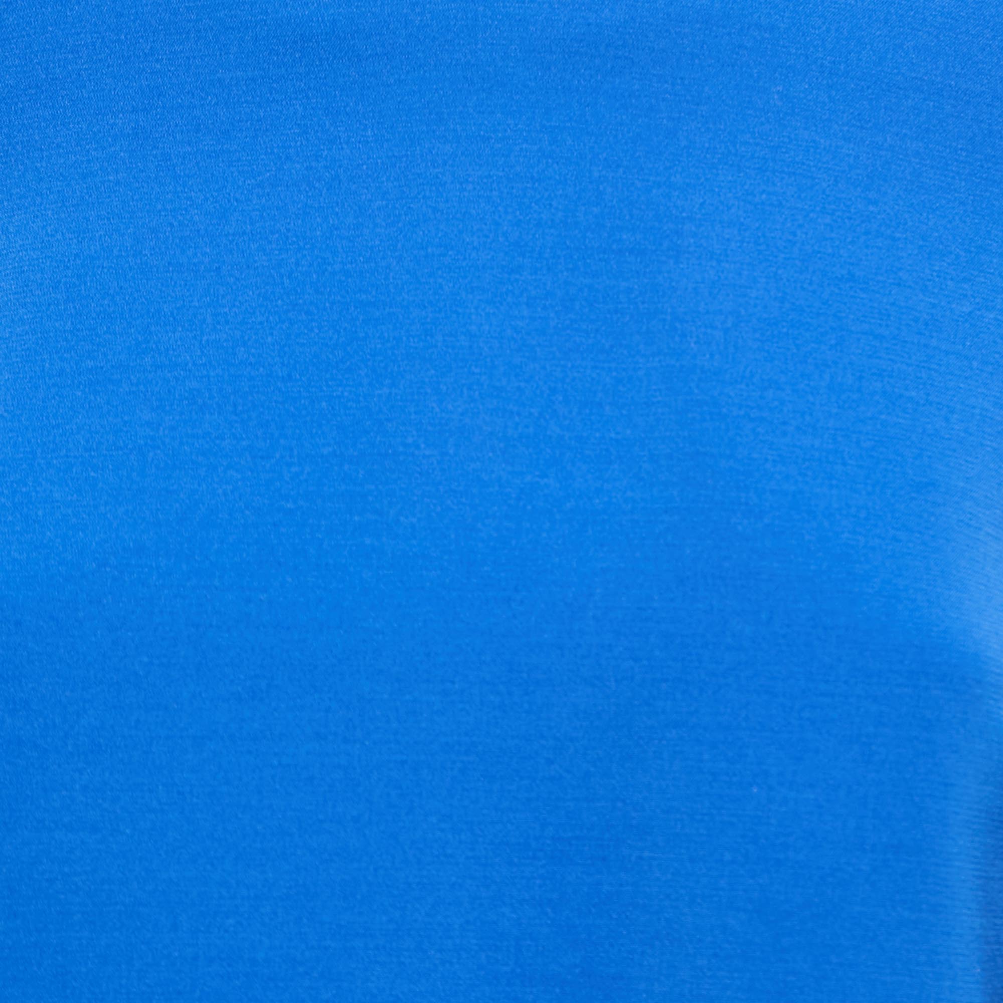 Roksanda Blue Knit Full Sleeve Ruffle Detail Top S