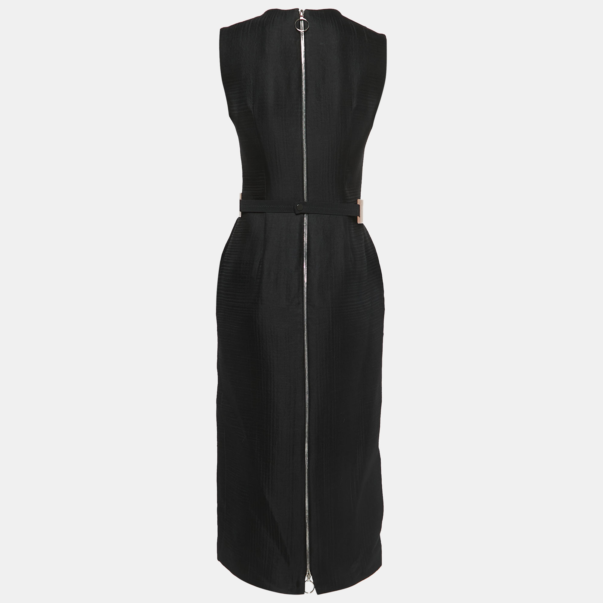 Roksanda Black Wool Blend Contrast Panel Dress M