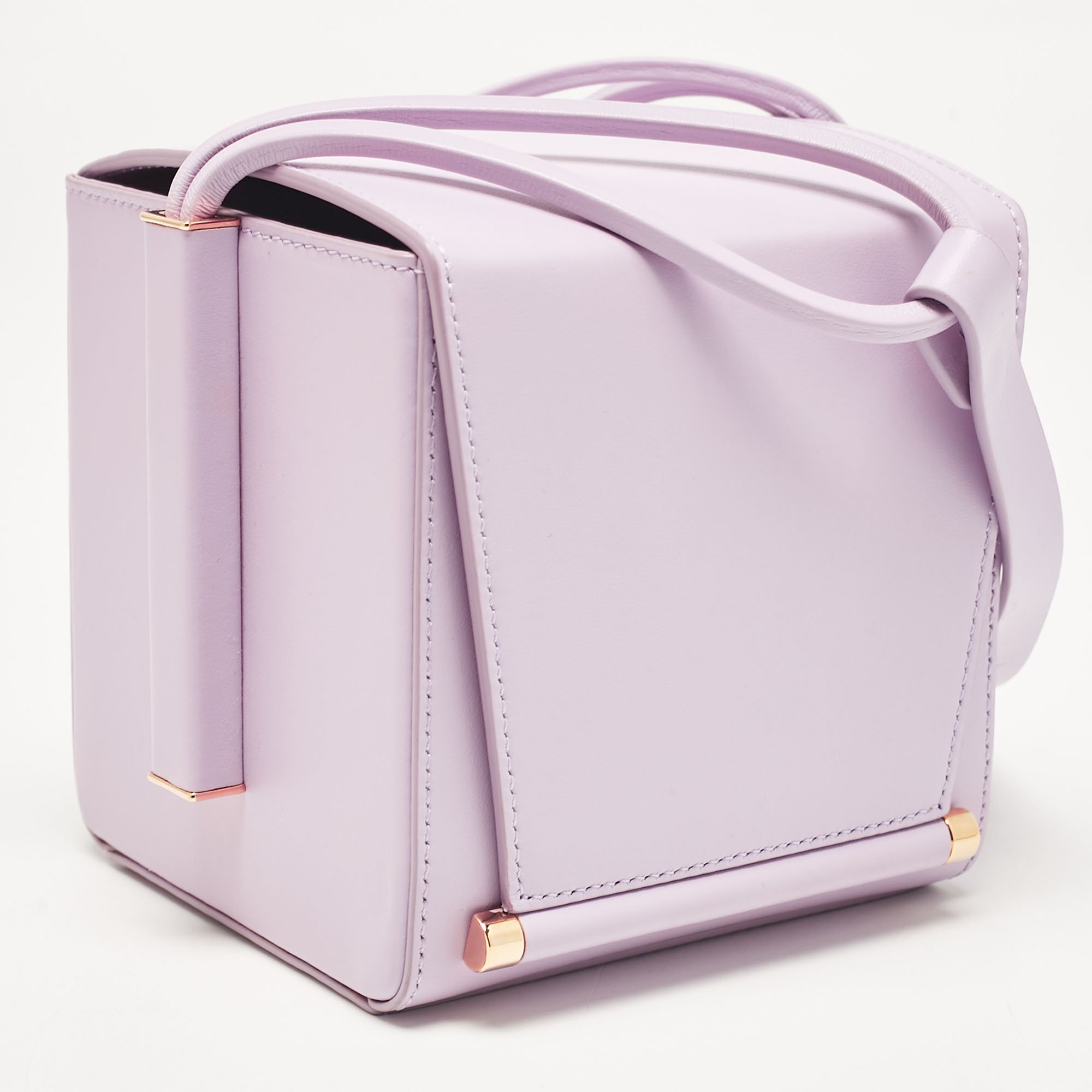 Roksanda Light Purple Leather Box Shoulder Bag