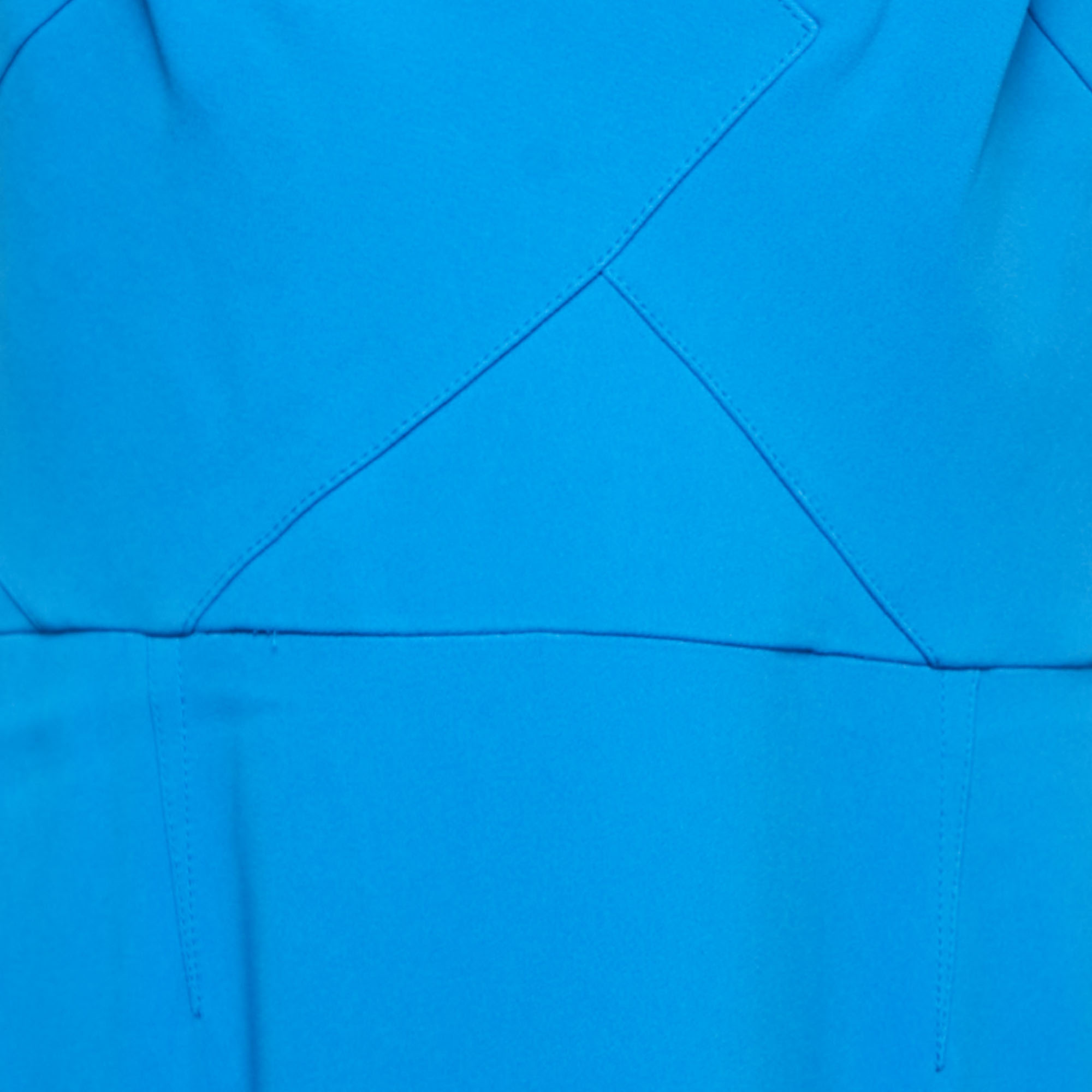Roland Mouret Blue Crepe Salters Gown XL