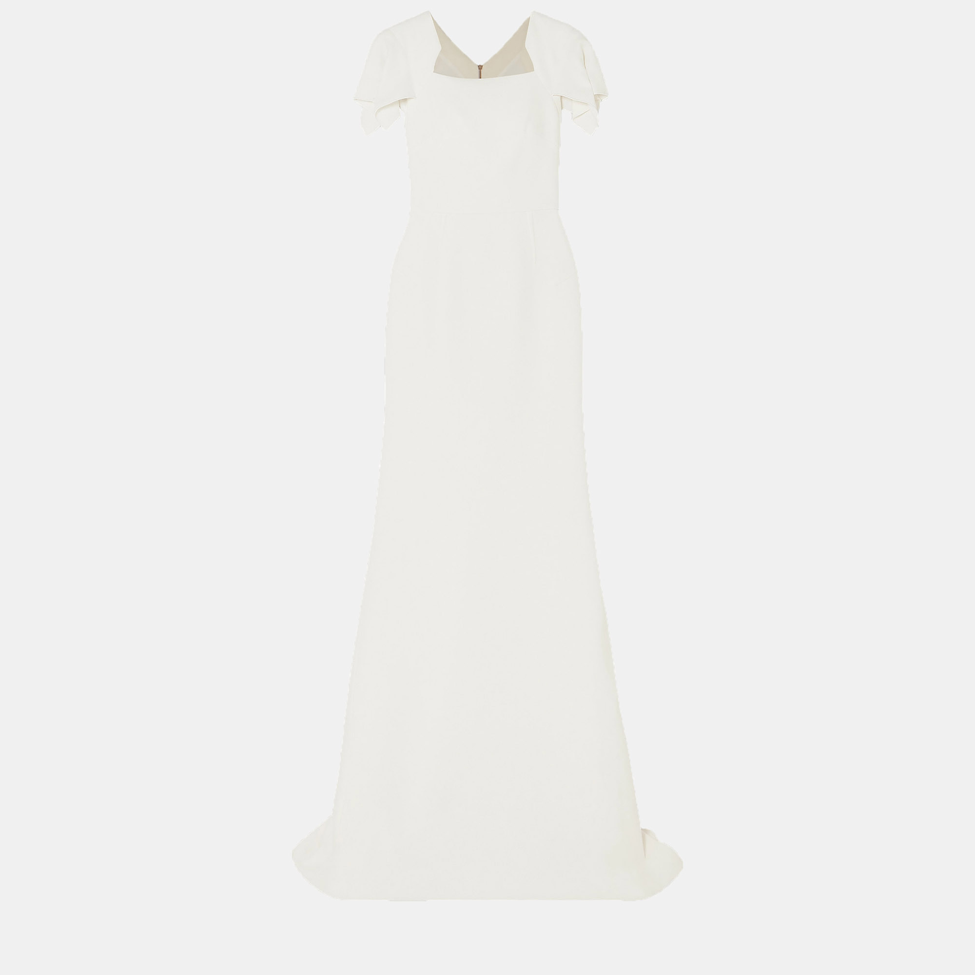 Roland mouret ivory wool gown s (uk 8)