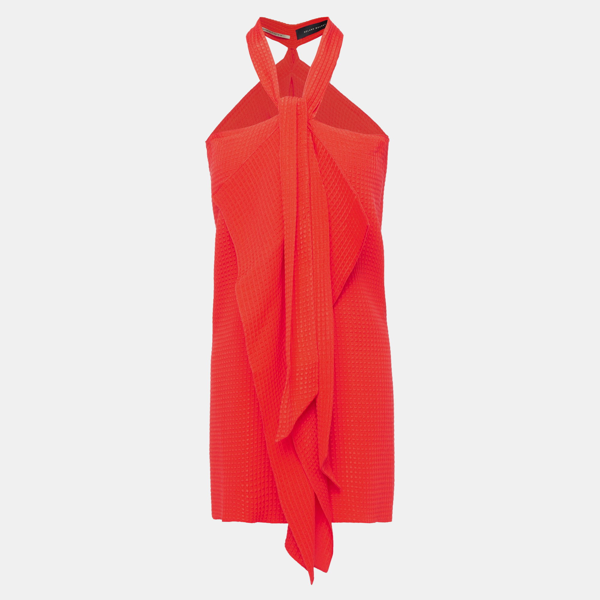 Roland mouret red silk pontal sleeveless top 3xl (uk 20)