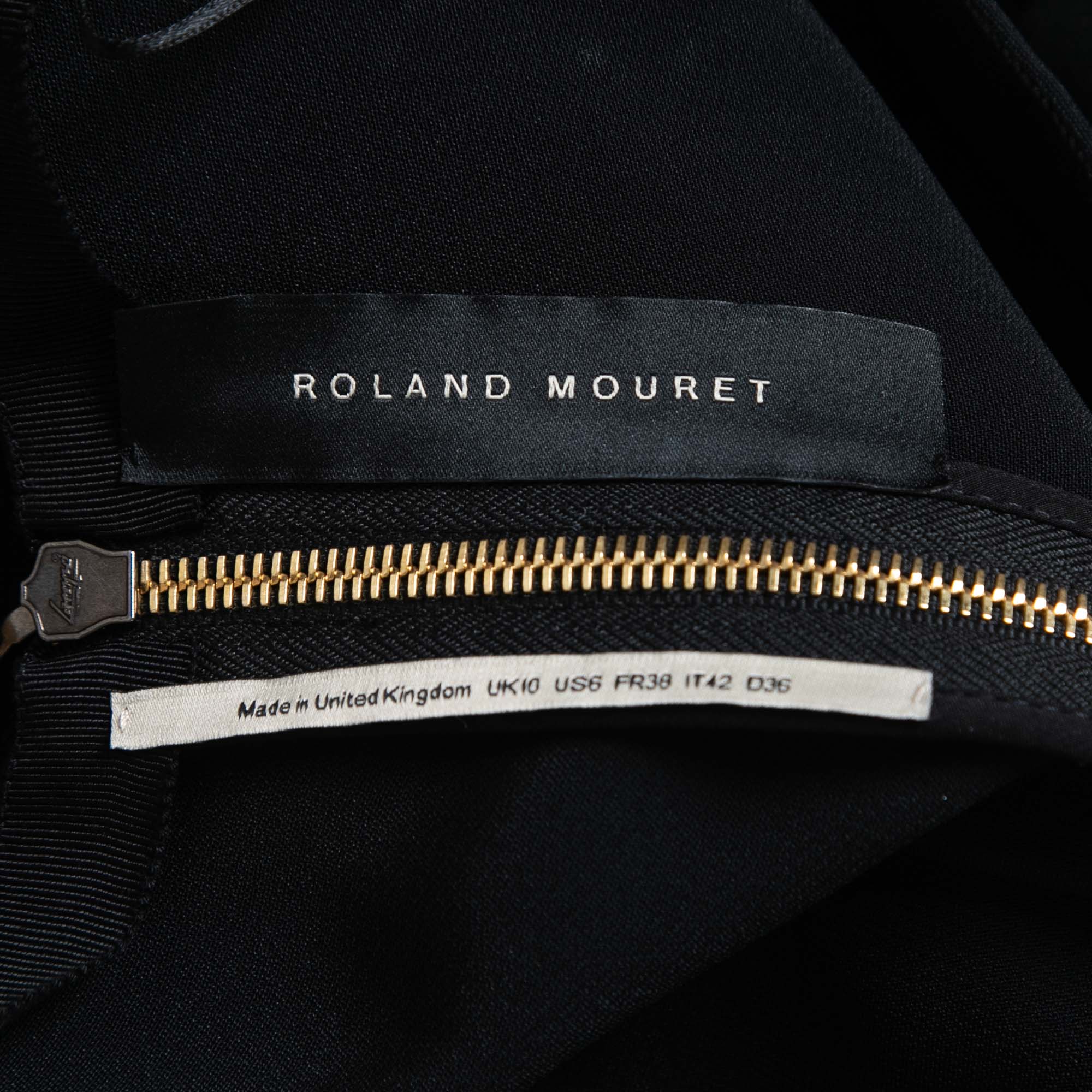 Roland Mouret Black Crepe Maxi Skirt M