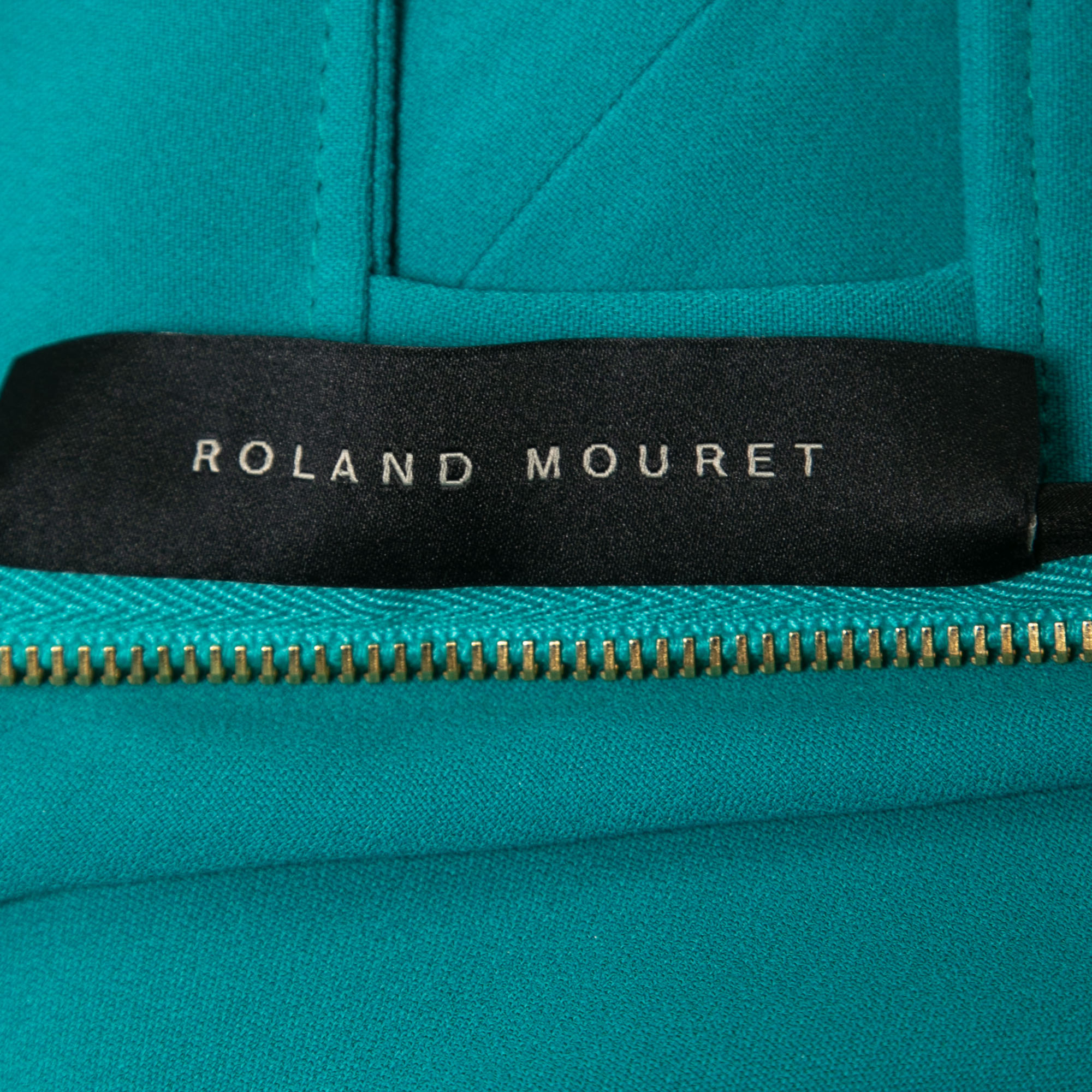 Roland Mouret Green Crepe Sleeveless Louzon Gown M