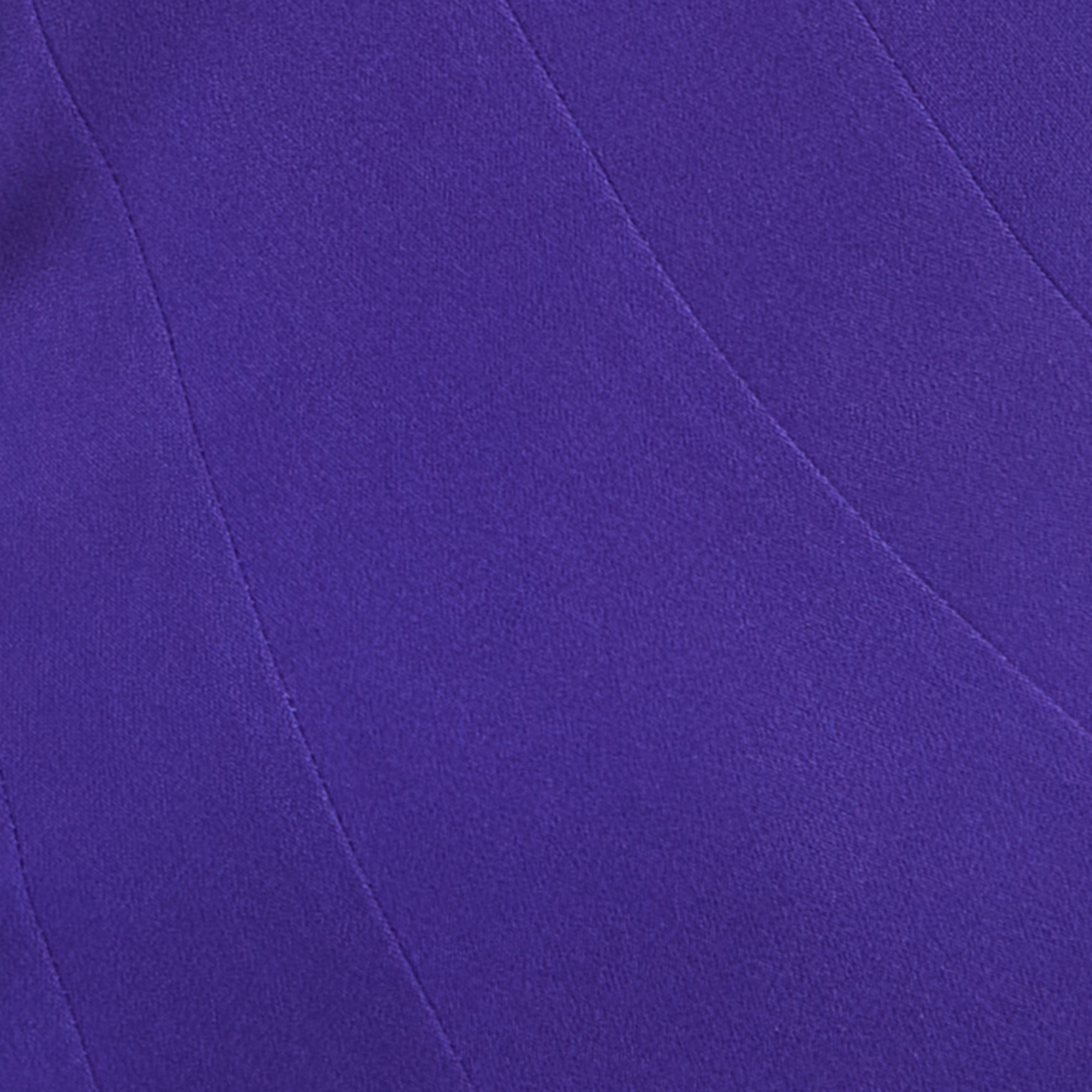 Roland Mouret Royal Purple Crepe Flared Templeton Gown M