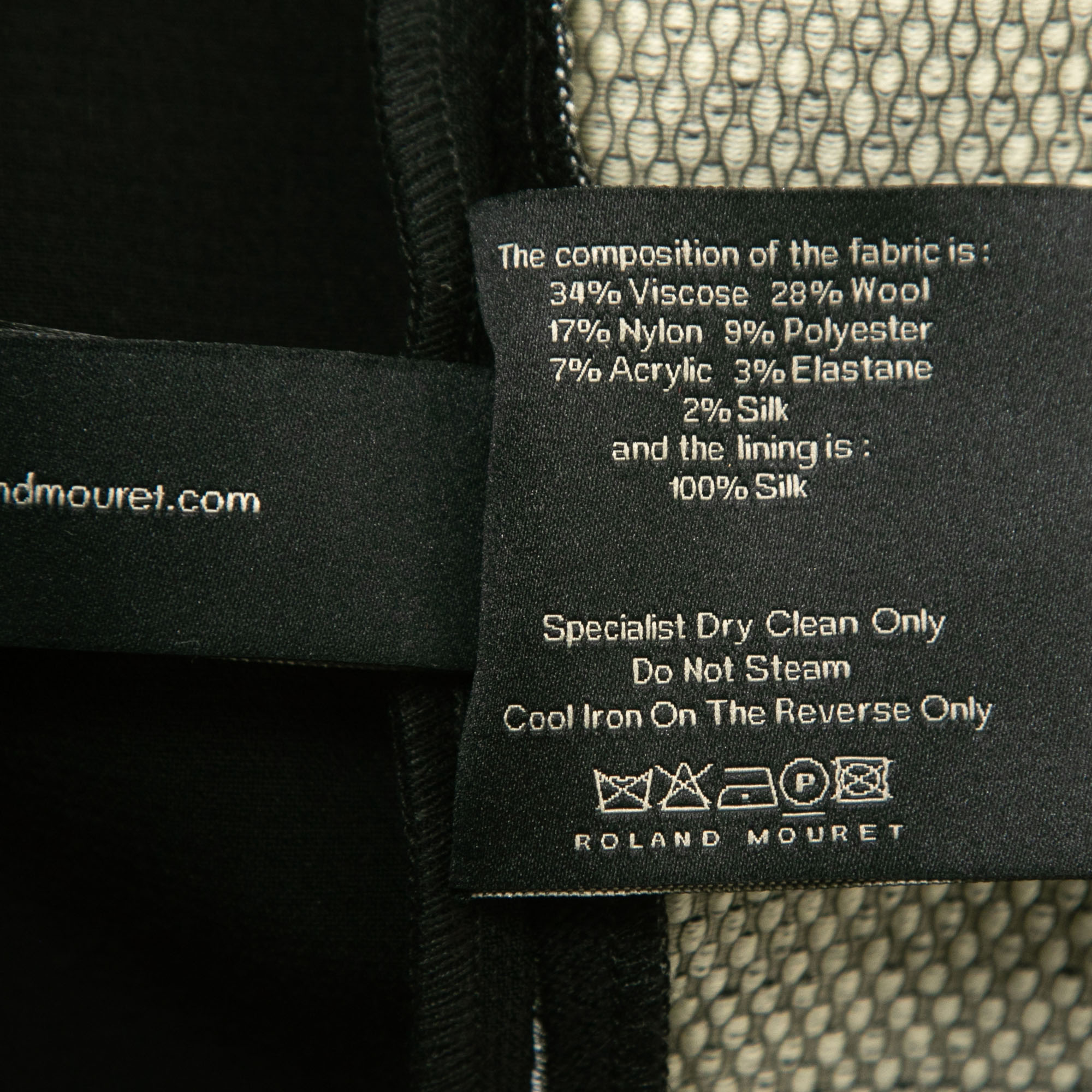 Roland Mouret Black Knit Contrast Mini Dress M