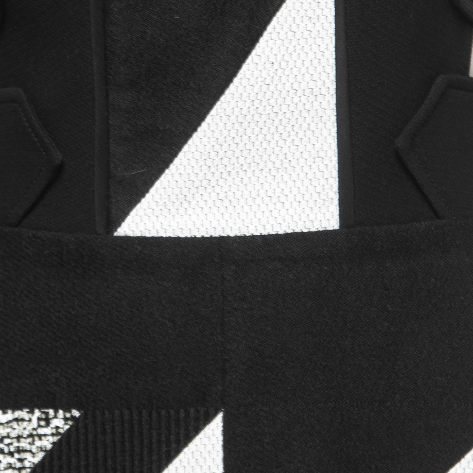 Roland Mouret Black Knit Contrast Mini Dress M