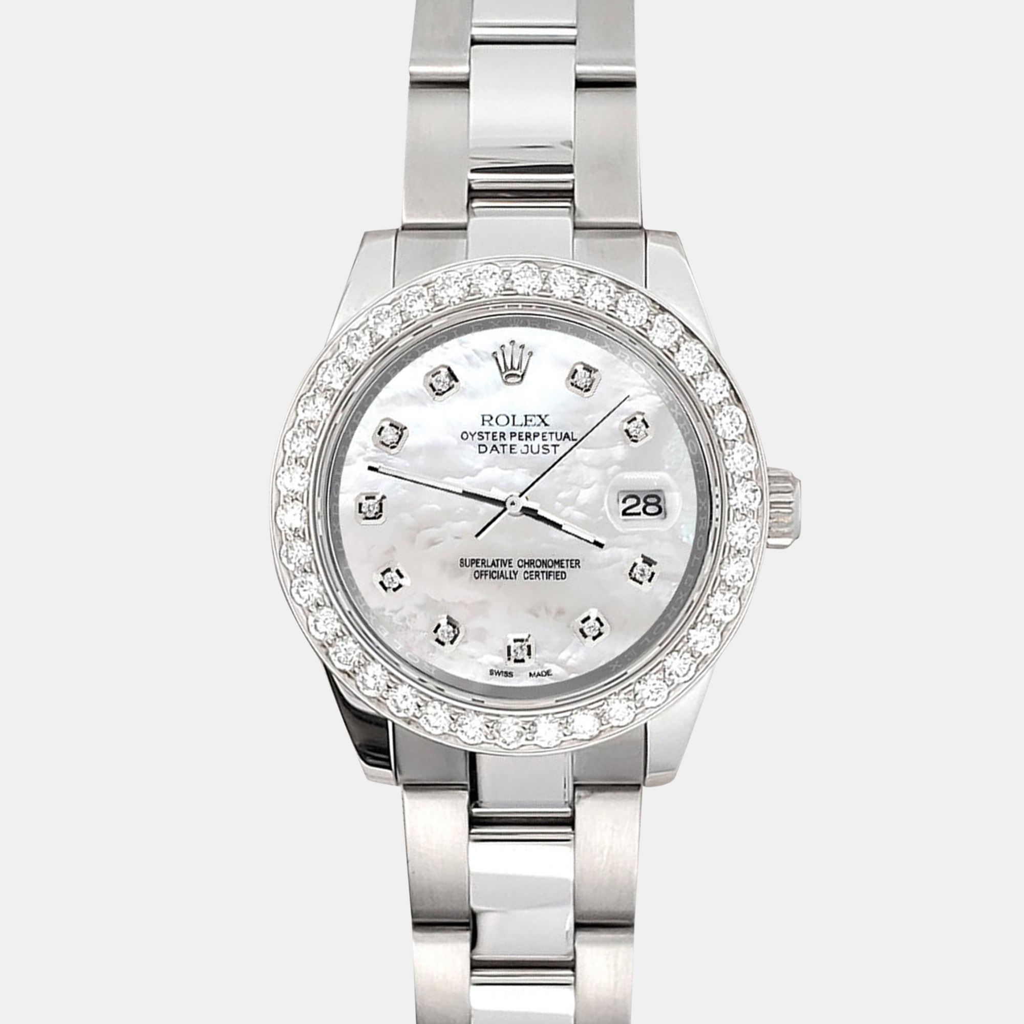 Rolex Custom White 1.6ct Diamonds Stainless Steel 178240 Automatic Women's Wristwatch
Rolex Custom White 1.6ct Diamonds Stainless Steel 178240 Automatic Women's Wristwatch