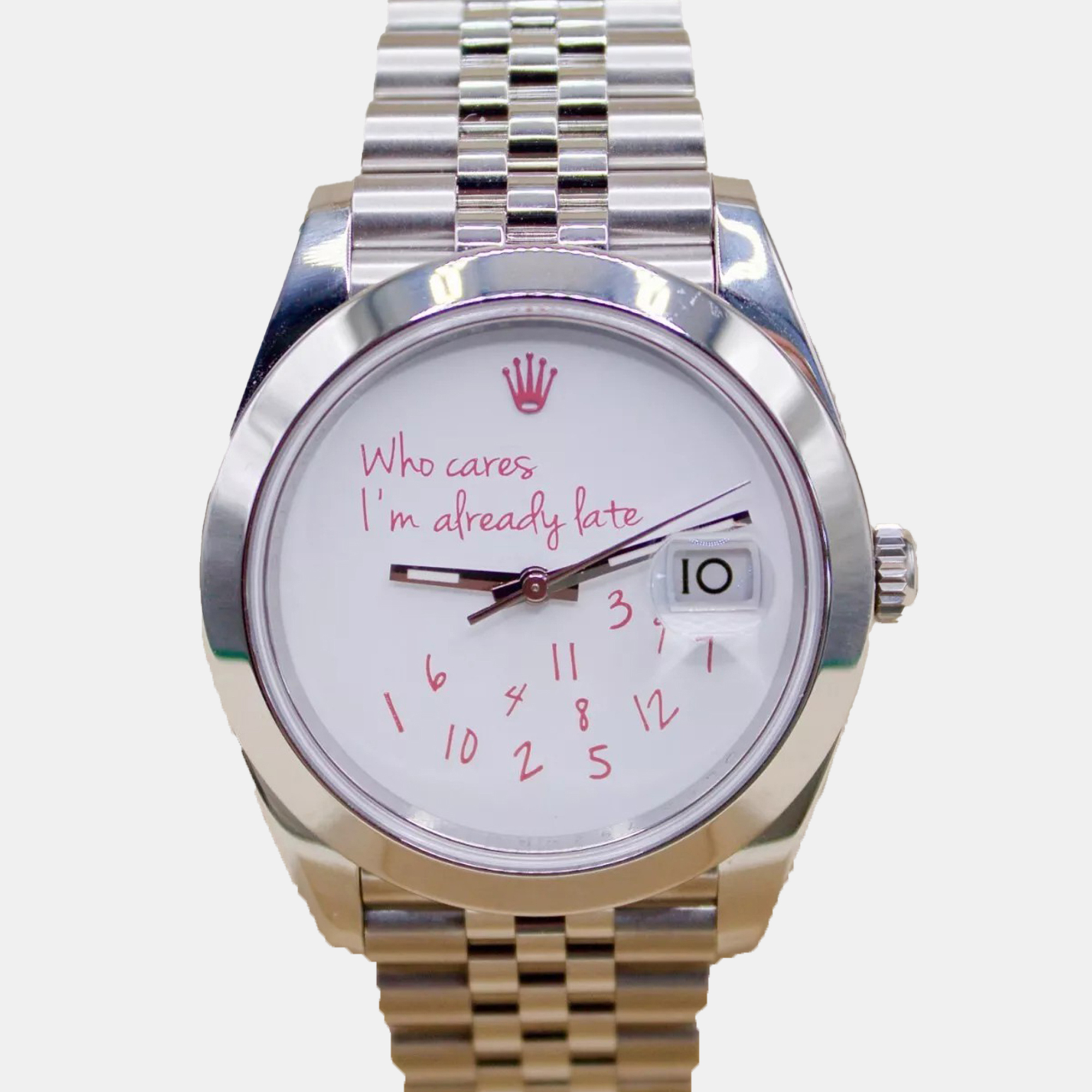 Rolex Silver Stainless Steel Datejust 126300 Automatic Men's Wristwatch 41mm