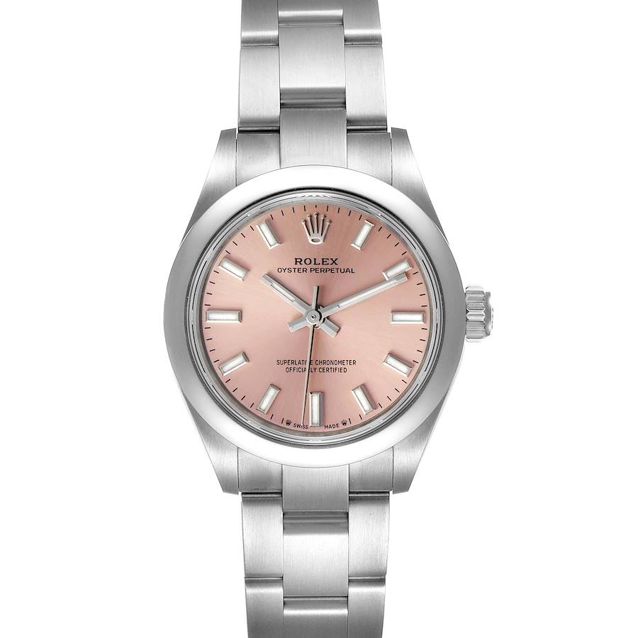 Rolex Salmon Stainless Steel Oyster Perpetual 276200 Women's Wristwatch 28 MM